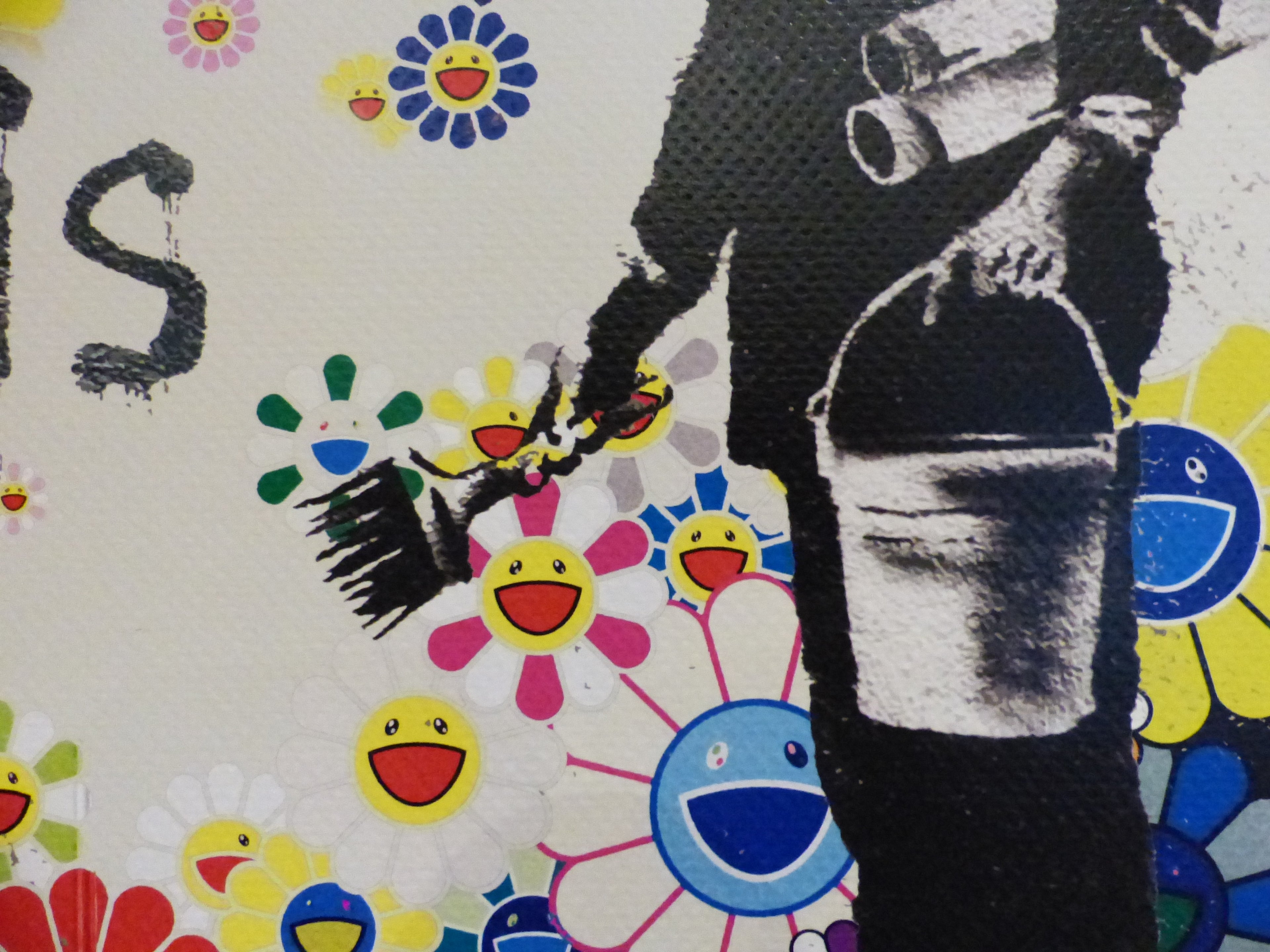 DEATH NYC fertig gerahmte Lithografie ltd. Edit of 120 "Banksy Dreams Cancelled" 3D Siegel COA