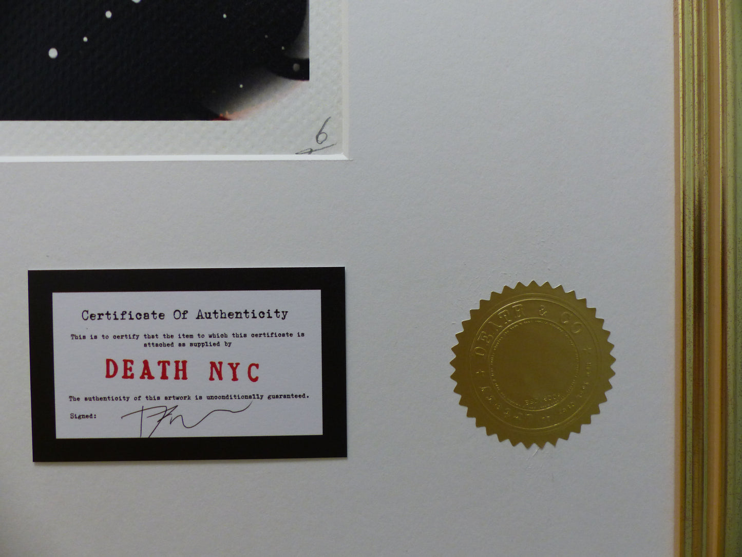DEATH NYC Lithographie "Snoopy with Porsche" ltd. Edition of "120" 3D Siegel und COA
