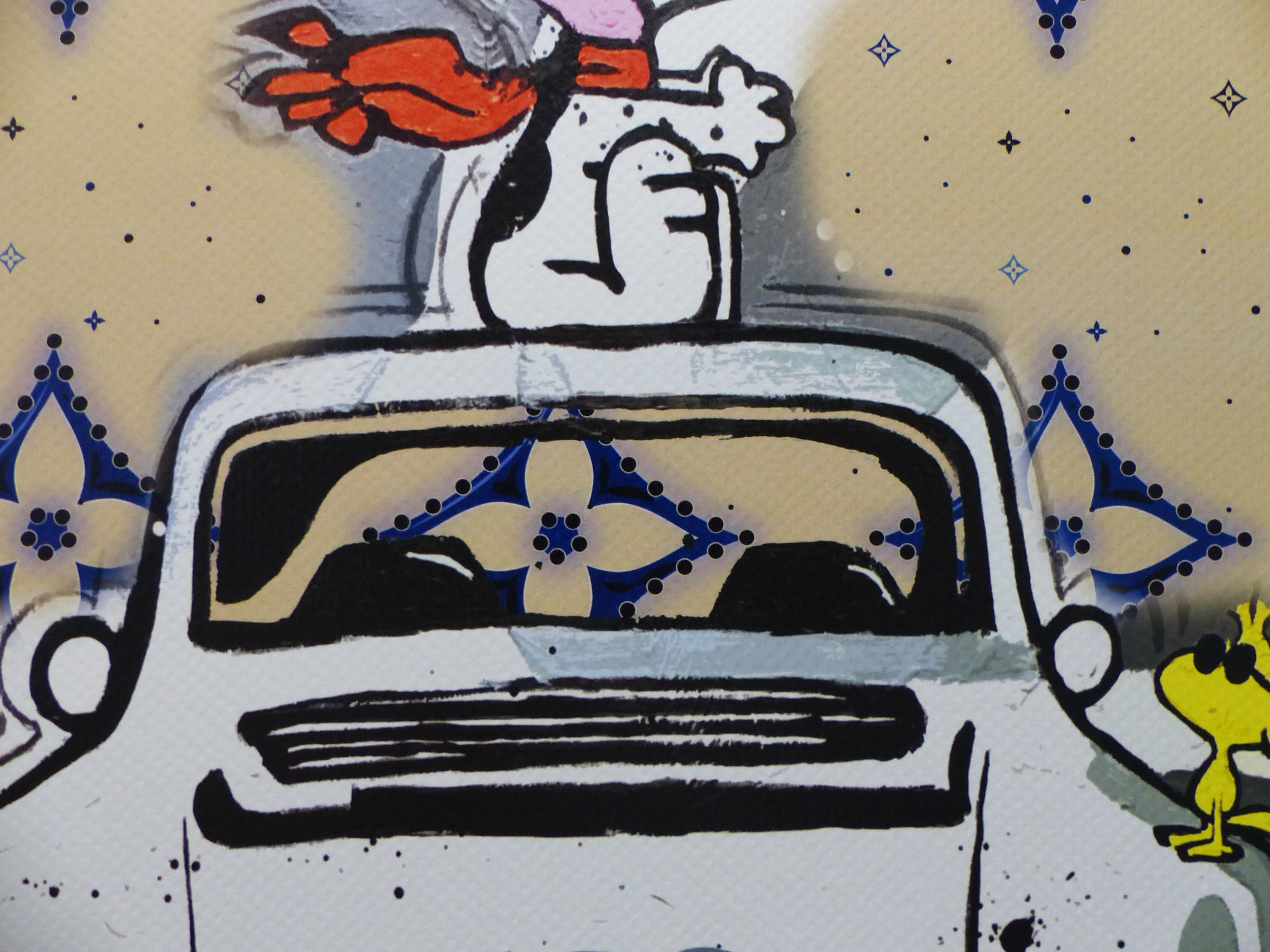DEATH NYC im wertigen Holzrahmen Lithografie ltd.Edit. of 120  "Porsche" 3D Siegel
