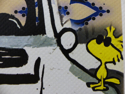 DEATH NYC Lithographie "Snoopy with Porsche" ltd. Edition of "120" 3D Siegel und COA