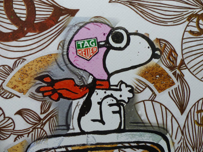 DEATH NYC Lithographie "Snoopy with Porsche" ltd. Edition of "120" 3D Siegel und COA (Kopie)