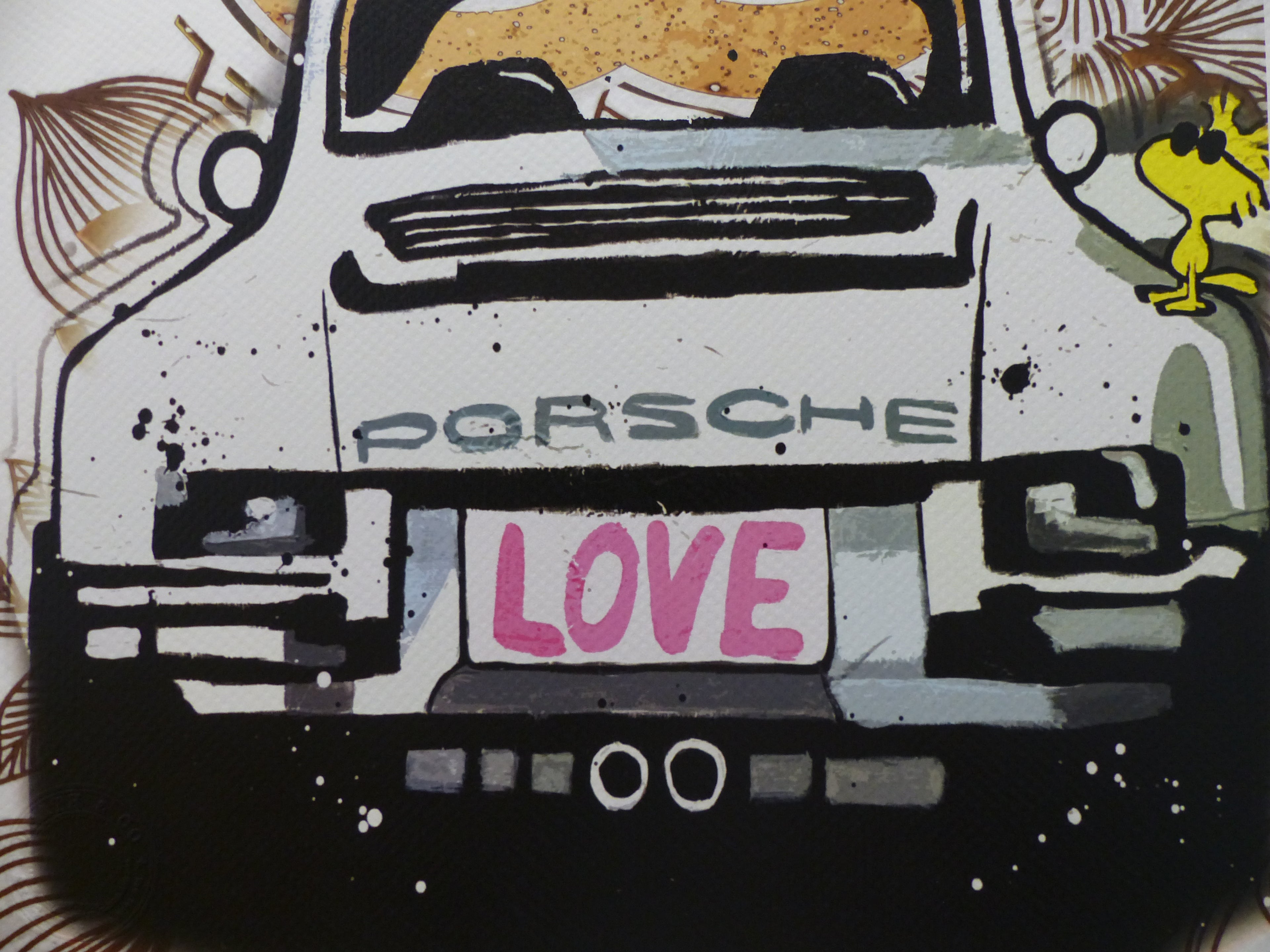 DEATH NYC Lithographie "Snoopy with Porsche" ltd. Edition of "120" 3D Siegel und COA (Kopie)