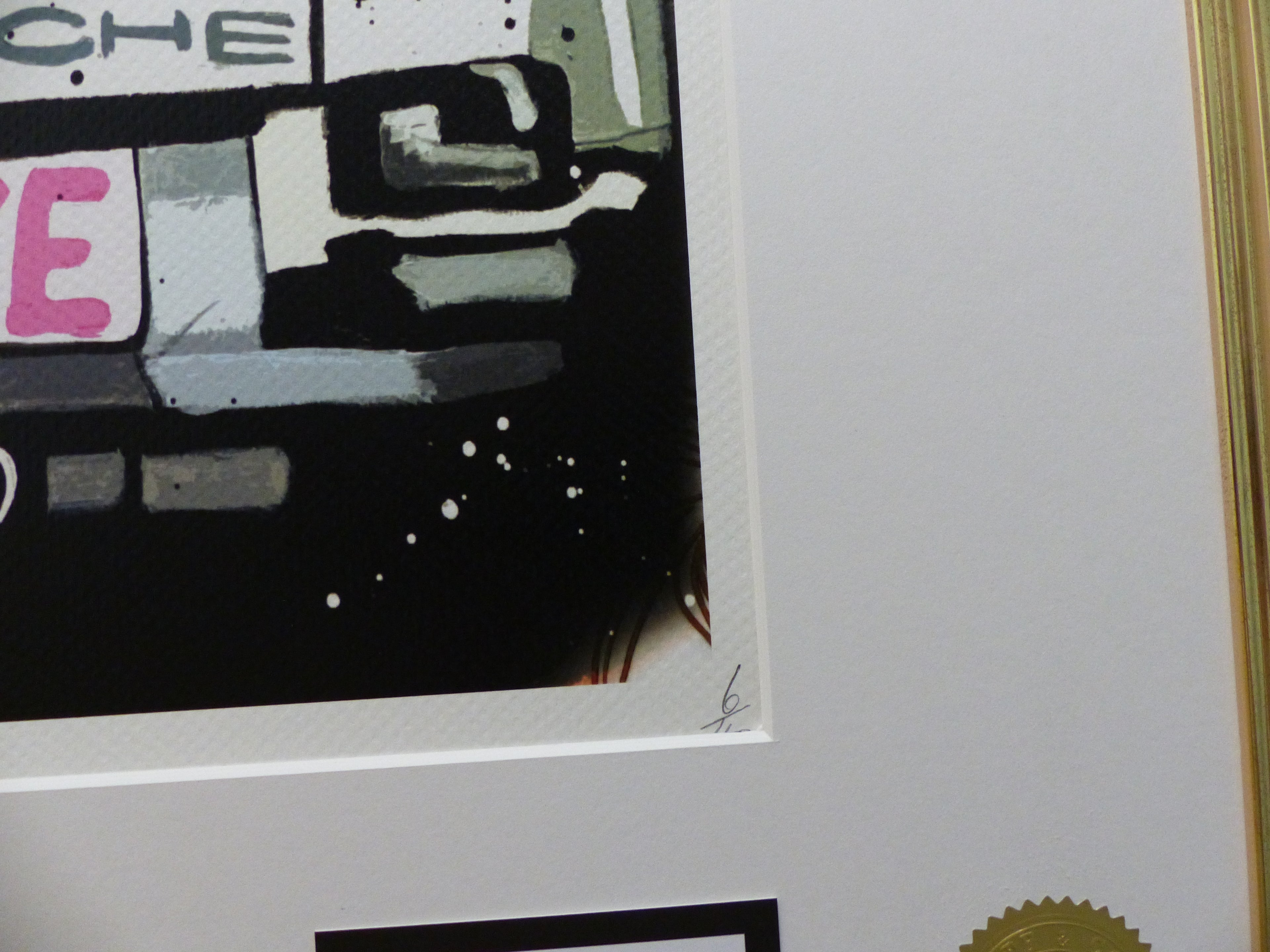DEATH NYC Lithographie "Snoopy with Porsche" ltd. Edition of "120" 3D Siegel und COA (Kopie)
