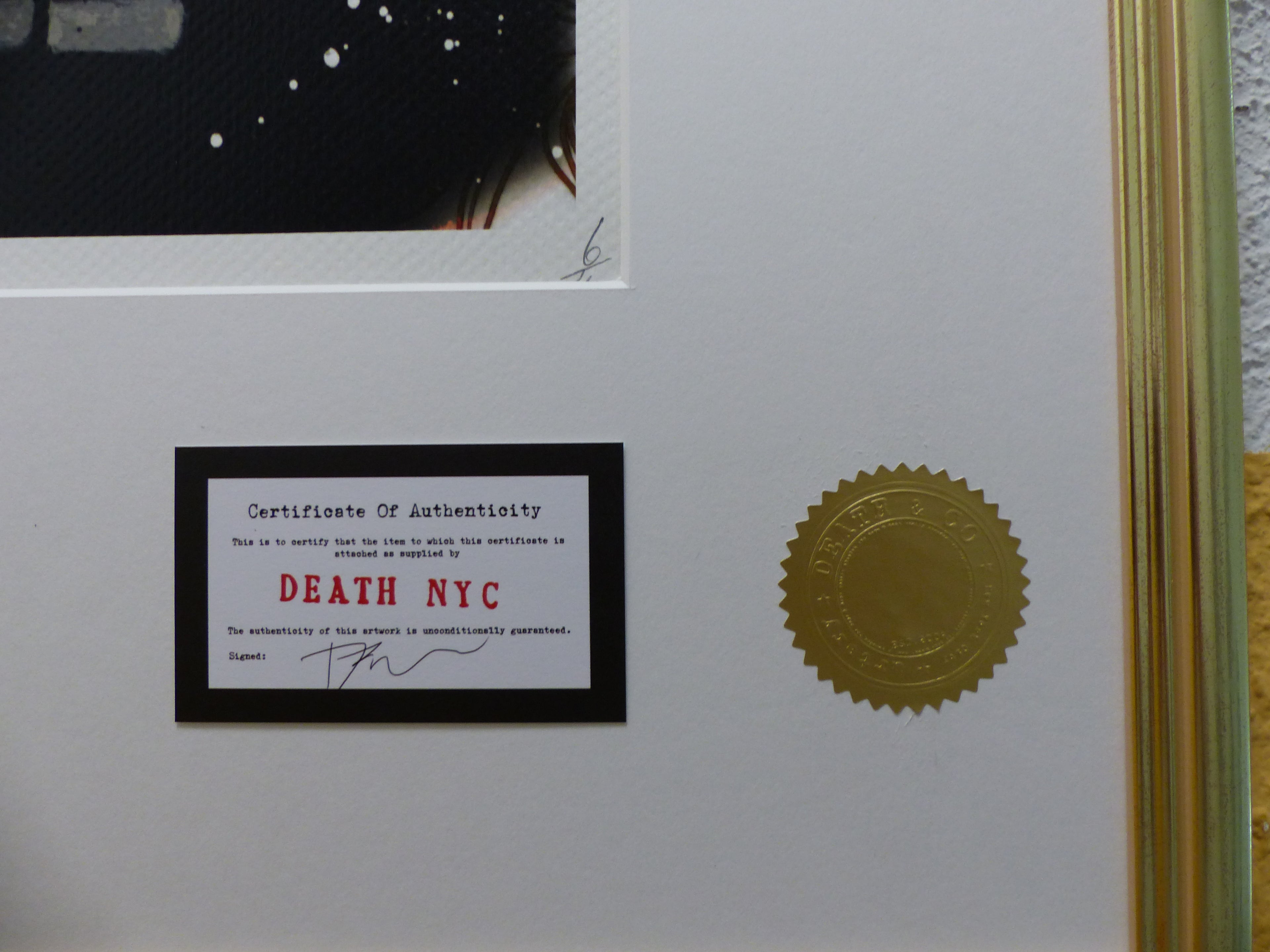DEATH NYC Lithographie "Snoopy with Porsche" ltd. Edition of "120" 3D Siegel und COA (Kopie)