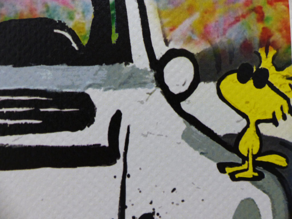 DEATH NYC Snoopy with Porsche Lithografie ltd.Edit. of "120" 3D Siegel COA