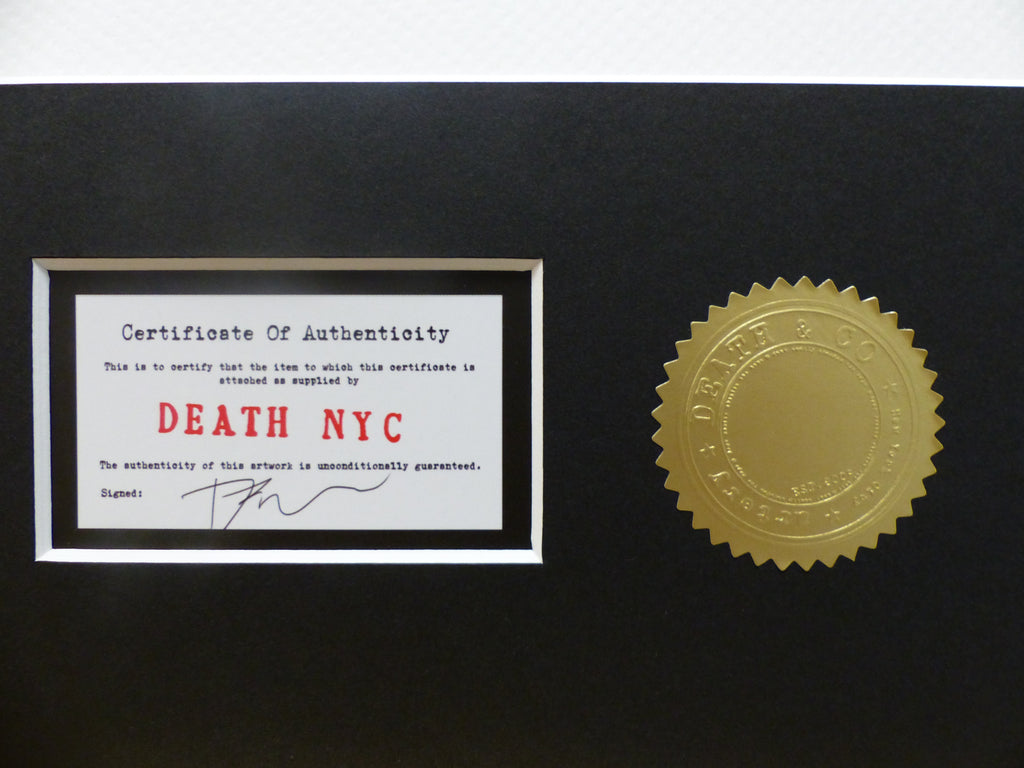 DEATH NYC "GERAHMT" Lithografie ltd.Edit. of 100 "Bugs Bunny" 3D Siegel COA