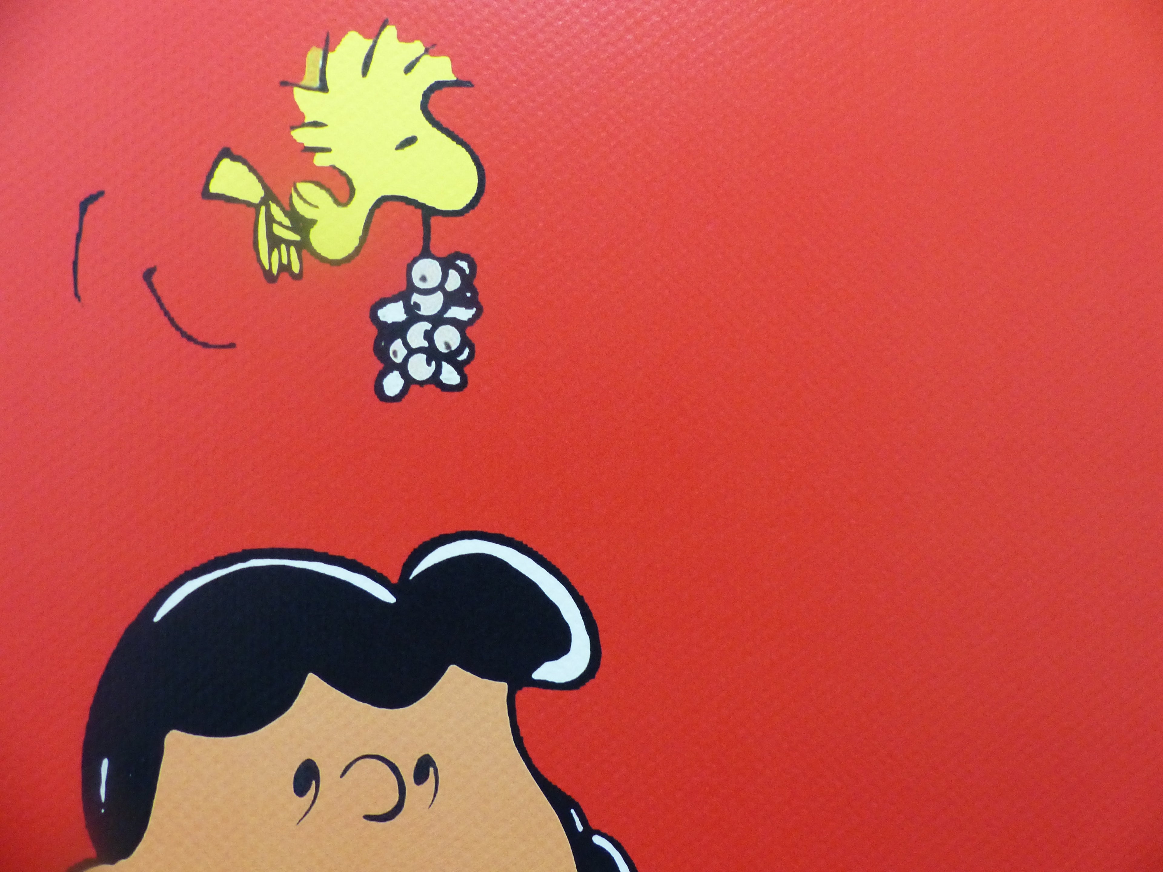 DEATH NYC "GERAHMT" Lithografie ltd. edition of 120 "Snoopy kiss Lucy" 3D Siegel COA