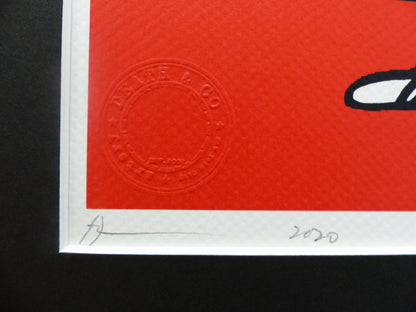DEATH NYC "GERAHMT" Lithografie ltd. edition of 120 "Snoopy kiss Lucy" 3D Siegel COA