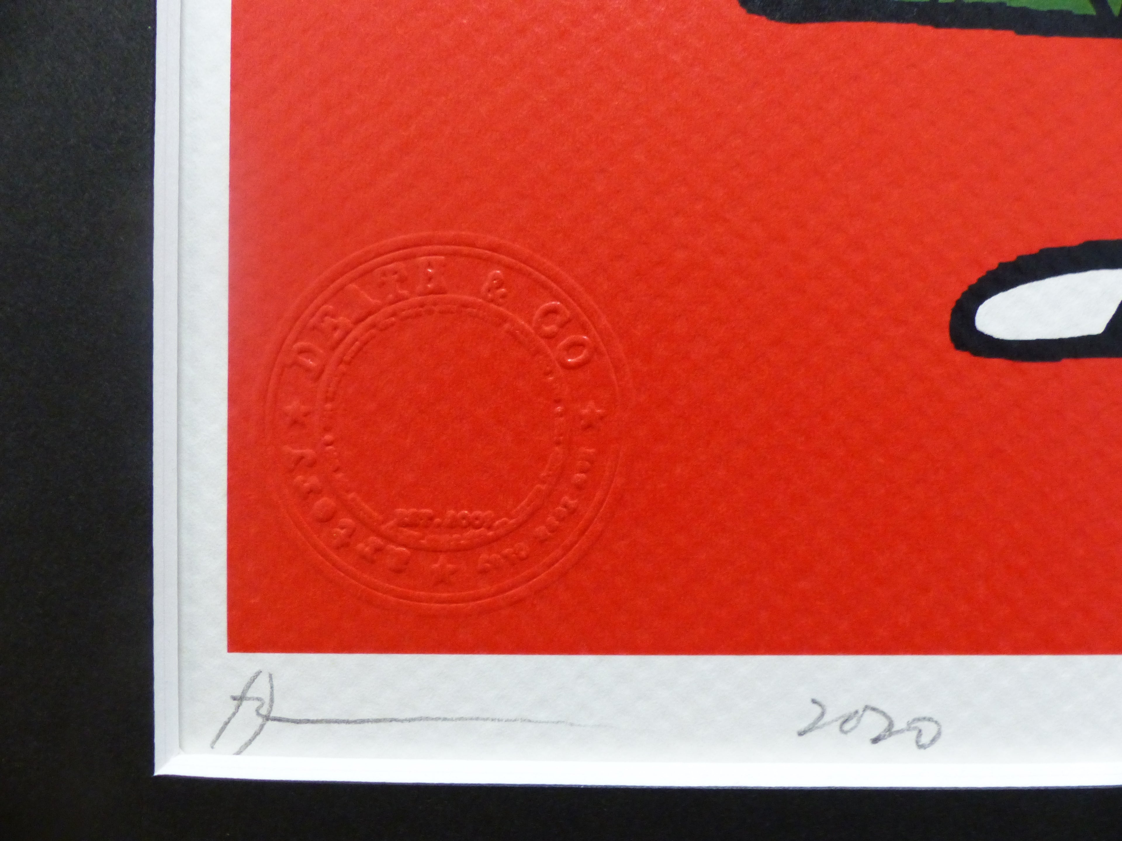 DEATH NYC "GERAHMT" Lithografie ltd. edition of 120 "Snoopy kiss Lucy" 3D Siegel COA