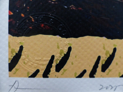 DEATH NYC fertig gerahmte Lithografie ltd.Edit. of 100 "Charly Brown and Snoopy" 3D Siegel
