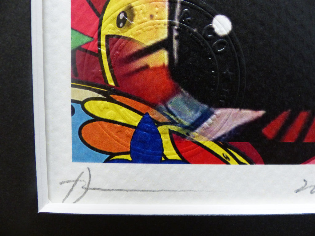 DEATH NYC Lithografie im wertigen Holzrahmen ltd.Edit. of 120 "Snoopy Porsche" 3D Siegel COA