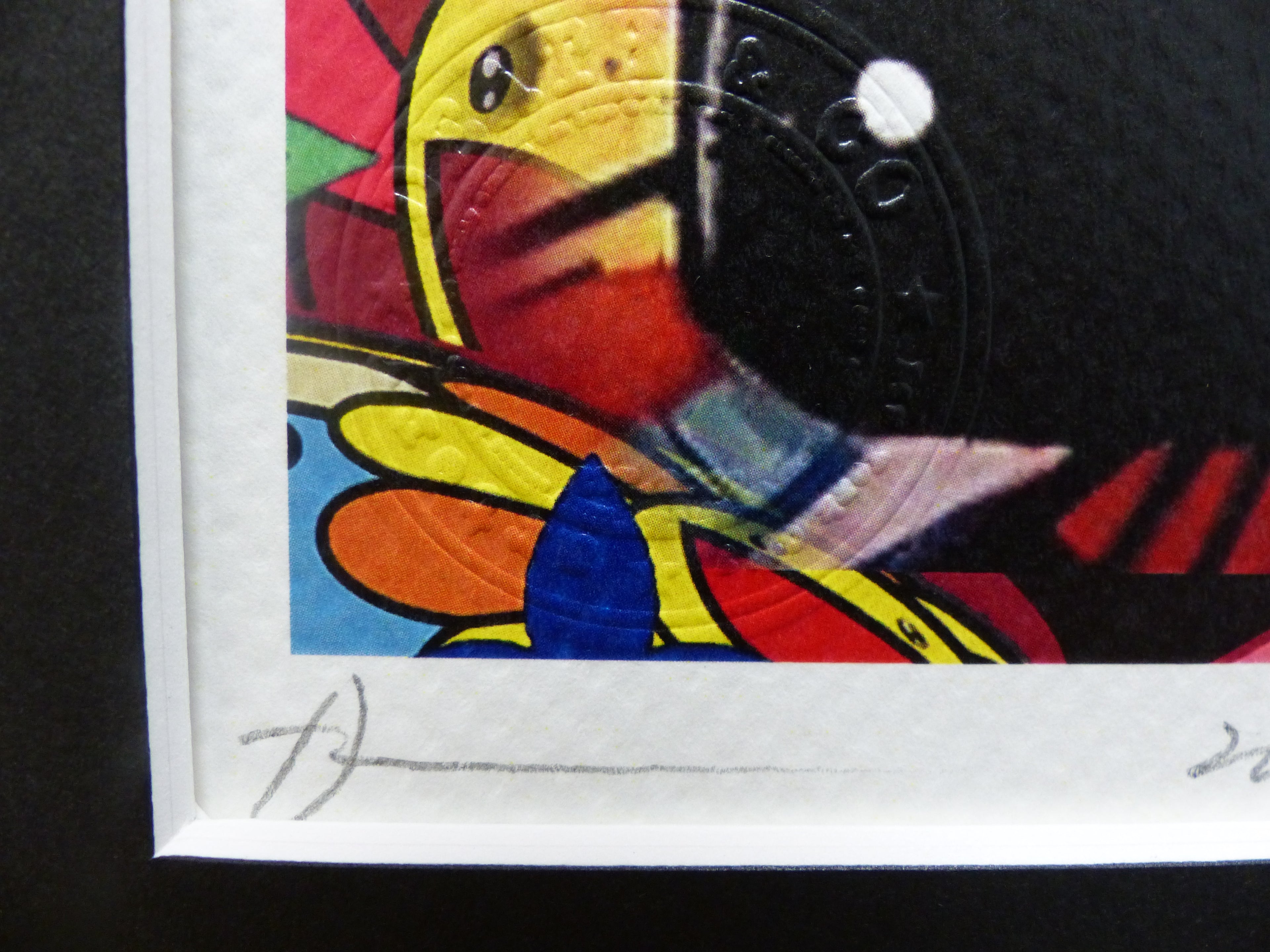 DEATH NYC Lithografie im wertigen Holzrahmen ltd.Edit. of 120 "Snoopy Porsche" 3D Siegel COA