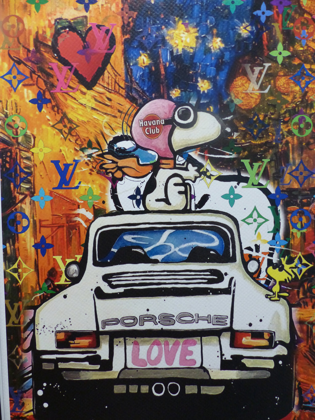 DEATH NYC "im wertigen Holzrahmen" Lithografie ltd.Edit. of "120" "Porsche" 3D Siegel