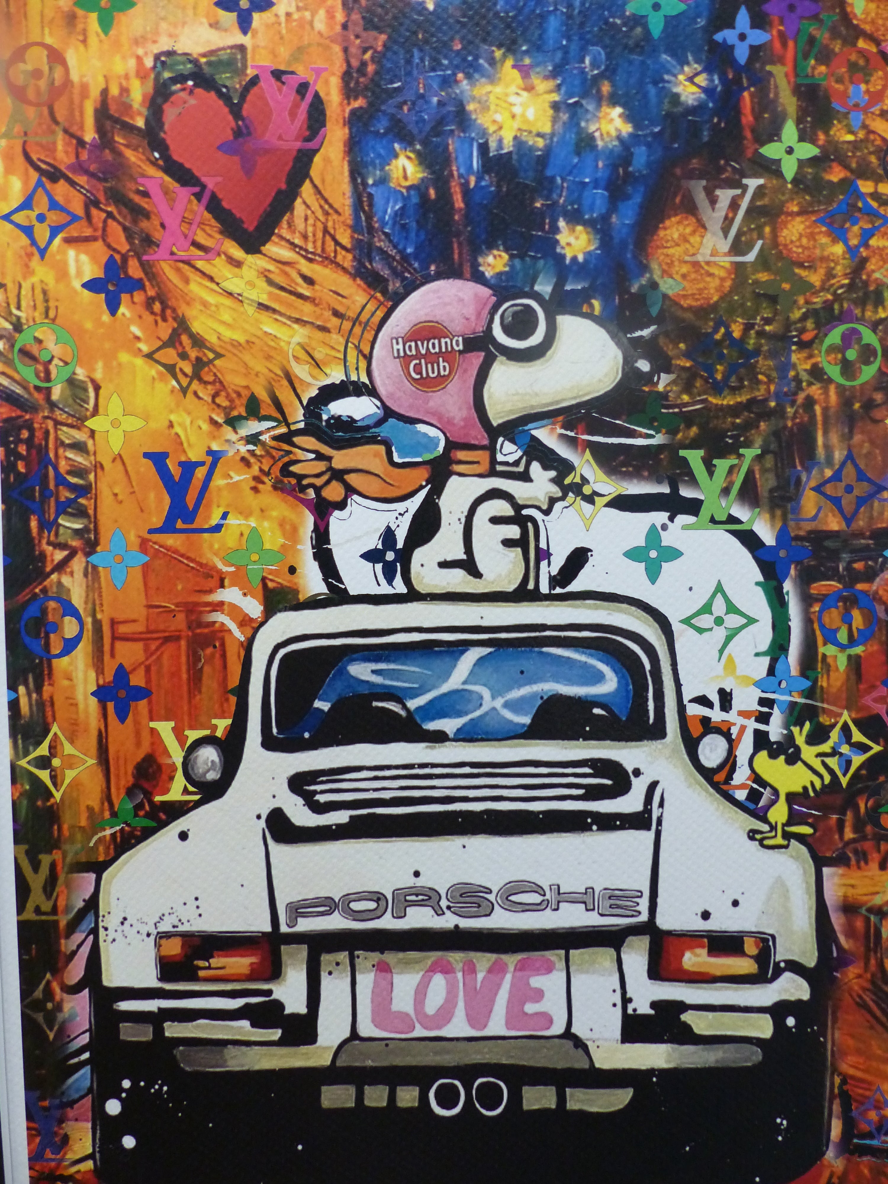 DEATH NYC "im wertigen Holzrahmen" Lithografie ltd.Edit. of "120" "Porsche" 3D Siegel