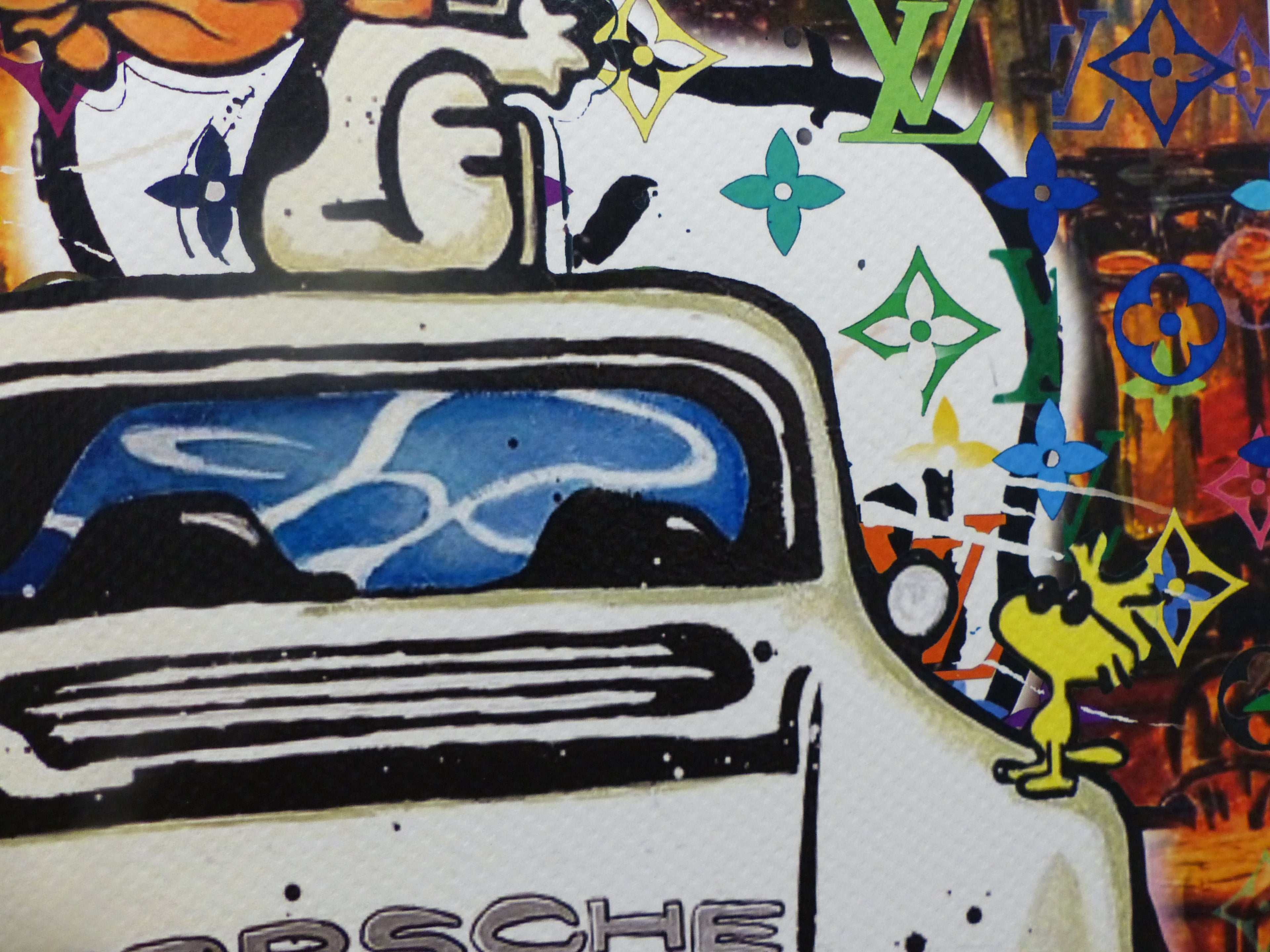 DEATH NYC "im wertigen Holzrahmen" Lithografie ltd.Edit. of "120" "Porsche" 3D Siegel