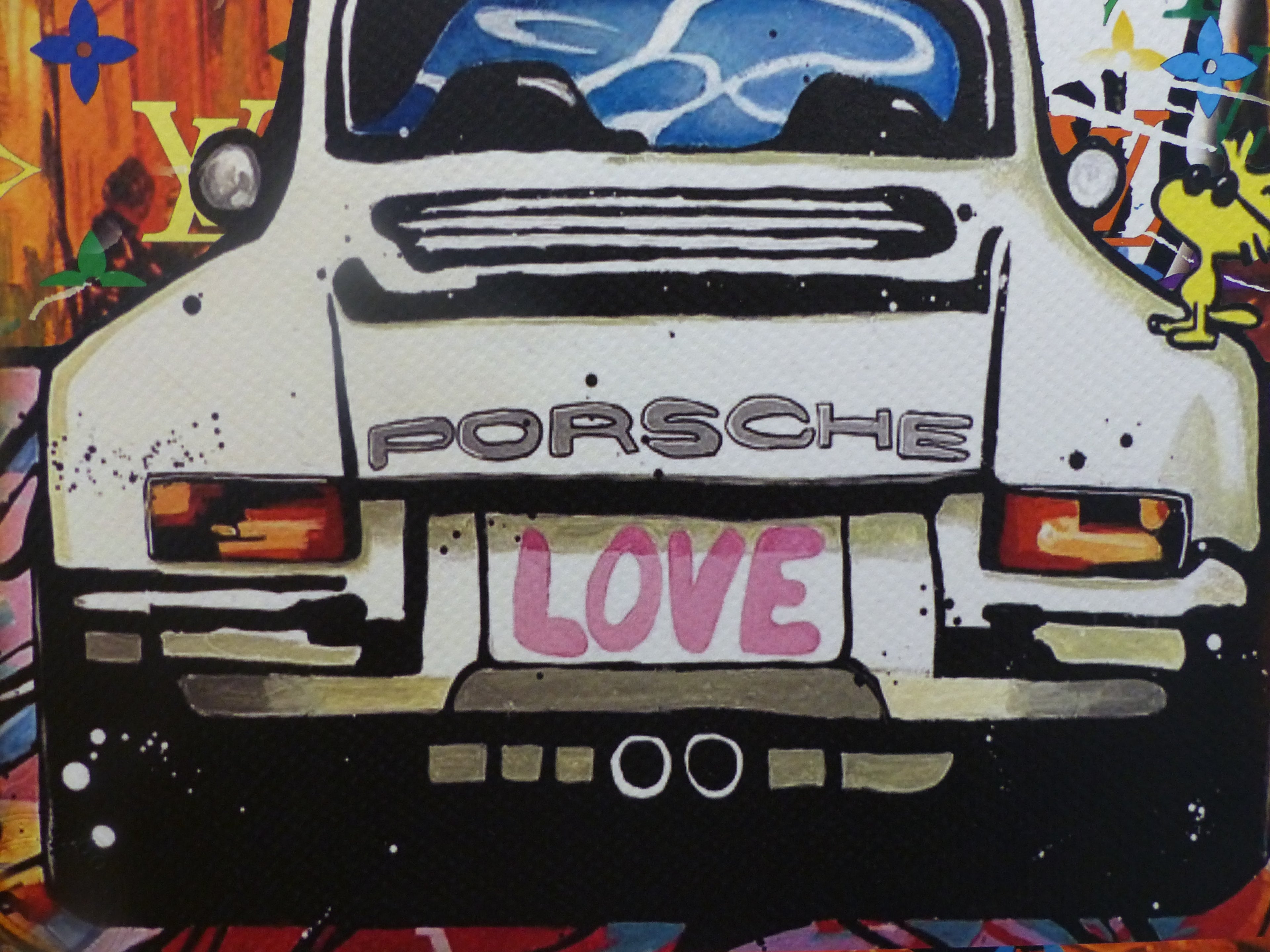 DEATH NYC "im wertigen Holzrahmen" Lithografie ltd.Edit. of "120" "Porsche" 3D Siegel