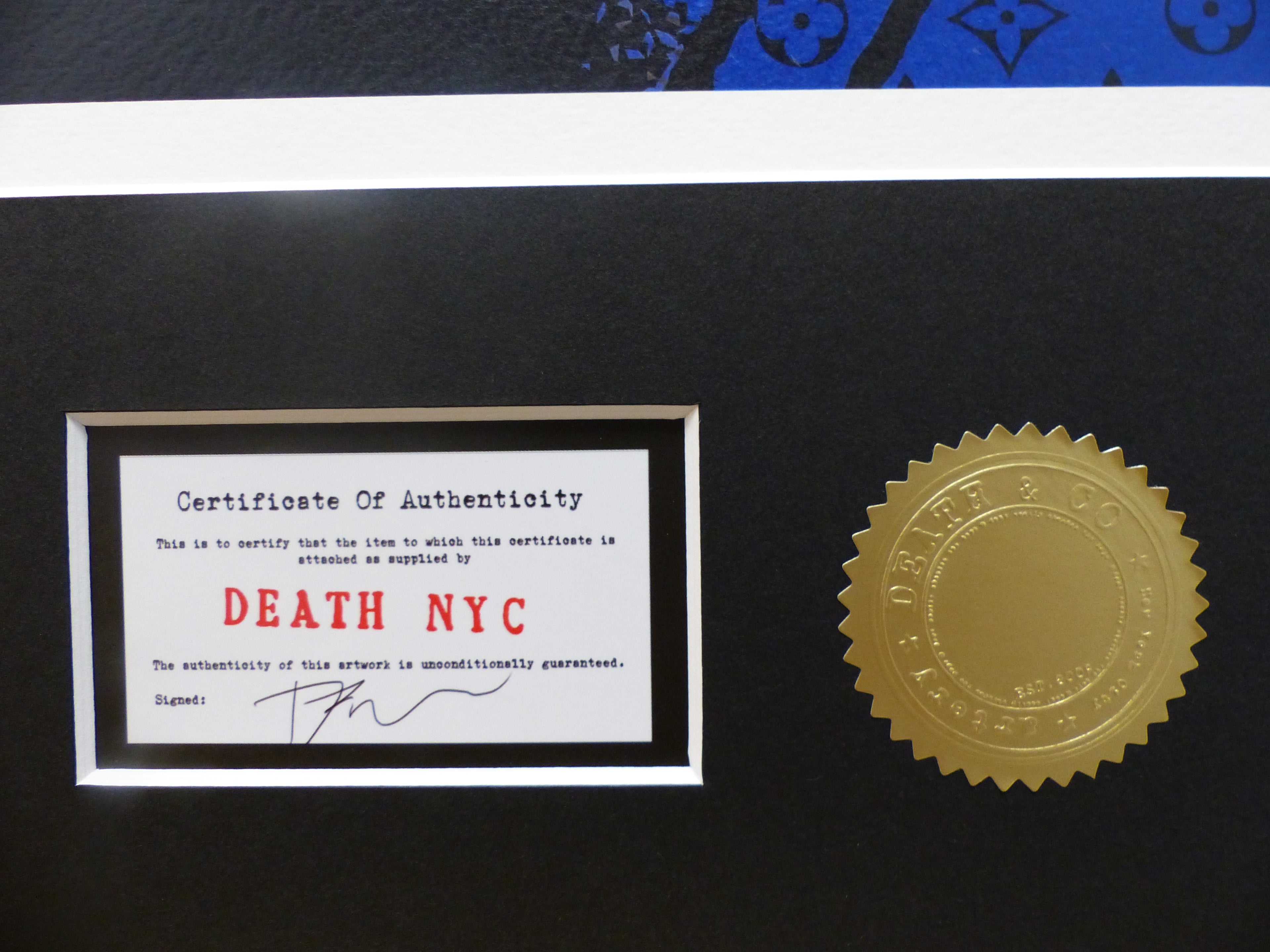 DEATH NYC fertig gerahmte Lithografie ltd.Edit. of 100 "Snoopy in rage" 3D Siegel COA