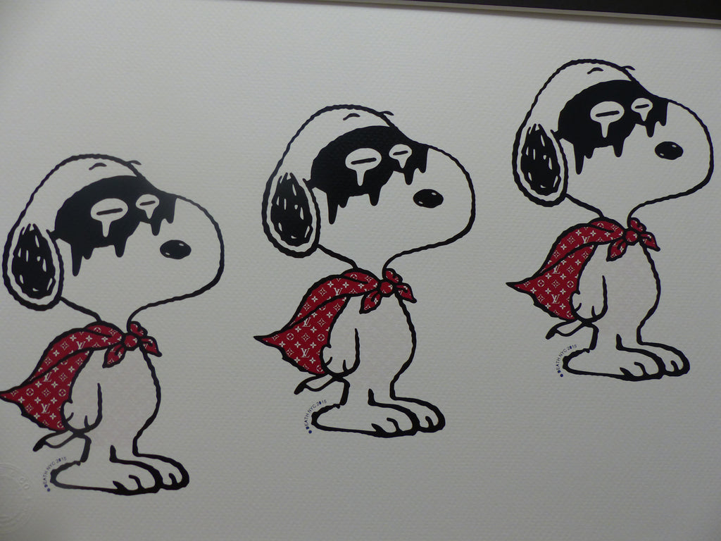 DEATH NYC fertig gerahmt Lithografie ltd. edit. of "120" C.O.A. "Snoopy  as Don Juan"
