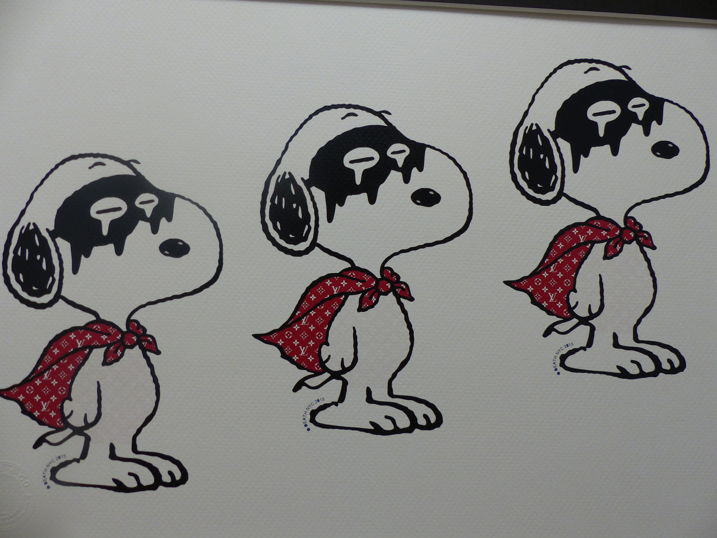 DEATH NYC fertig gerahmt Lithografie ltd. edit. of "120" C.O.A. "Snoopy  as Don Juan"