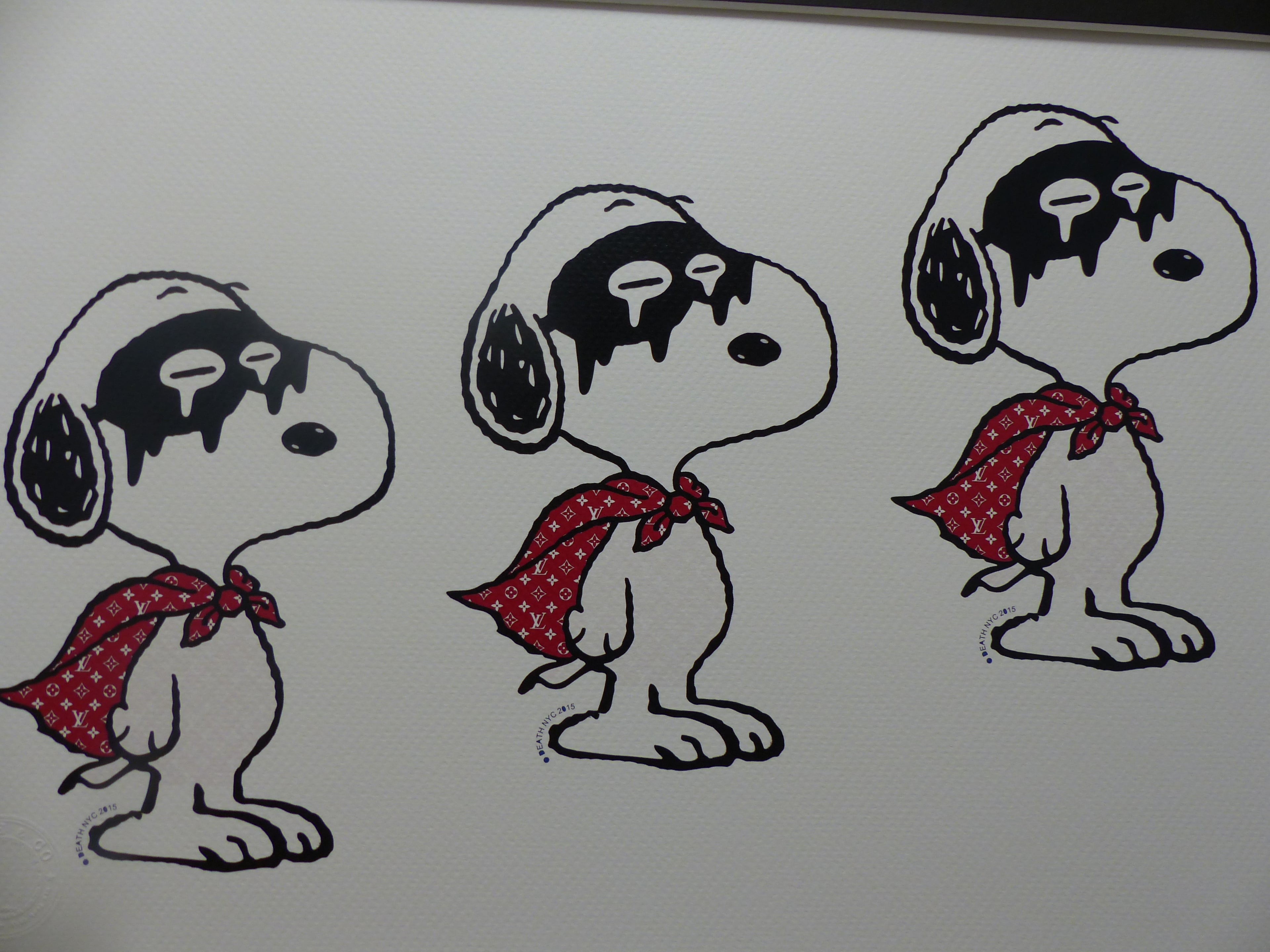 DEATH NYC fertig gerahmt Lithografie ltd. edit. of "120" C.O.A. "Snoopy  as Don Juan"
