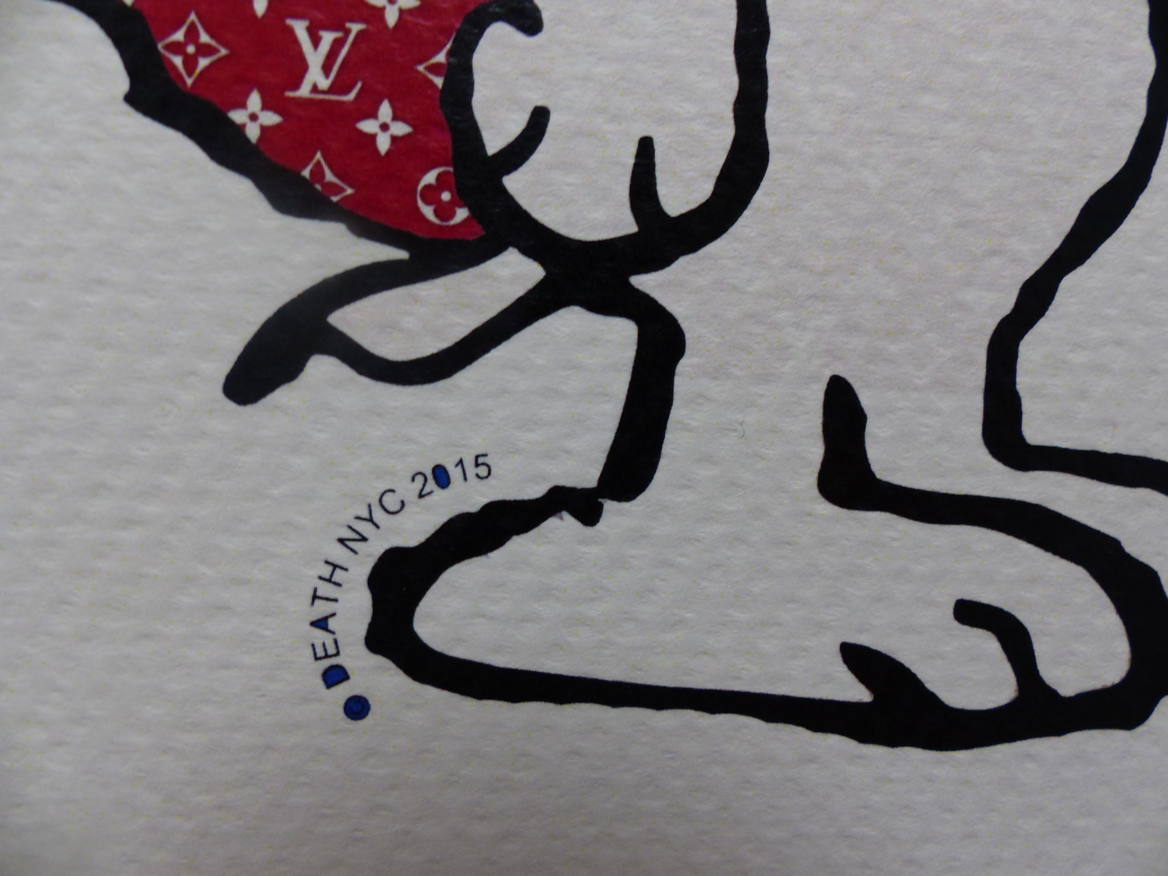 DEATH NYC fertig gerahmt Lithografie ltd. edit. of "120" C.O.A. "Snoopy  as Don Juan"
