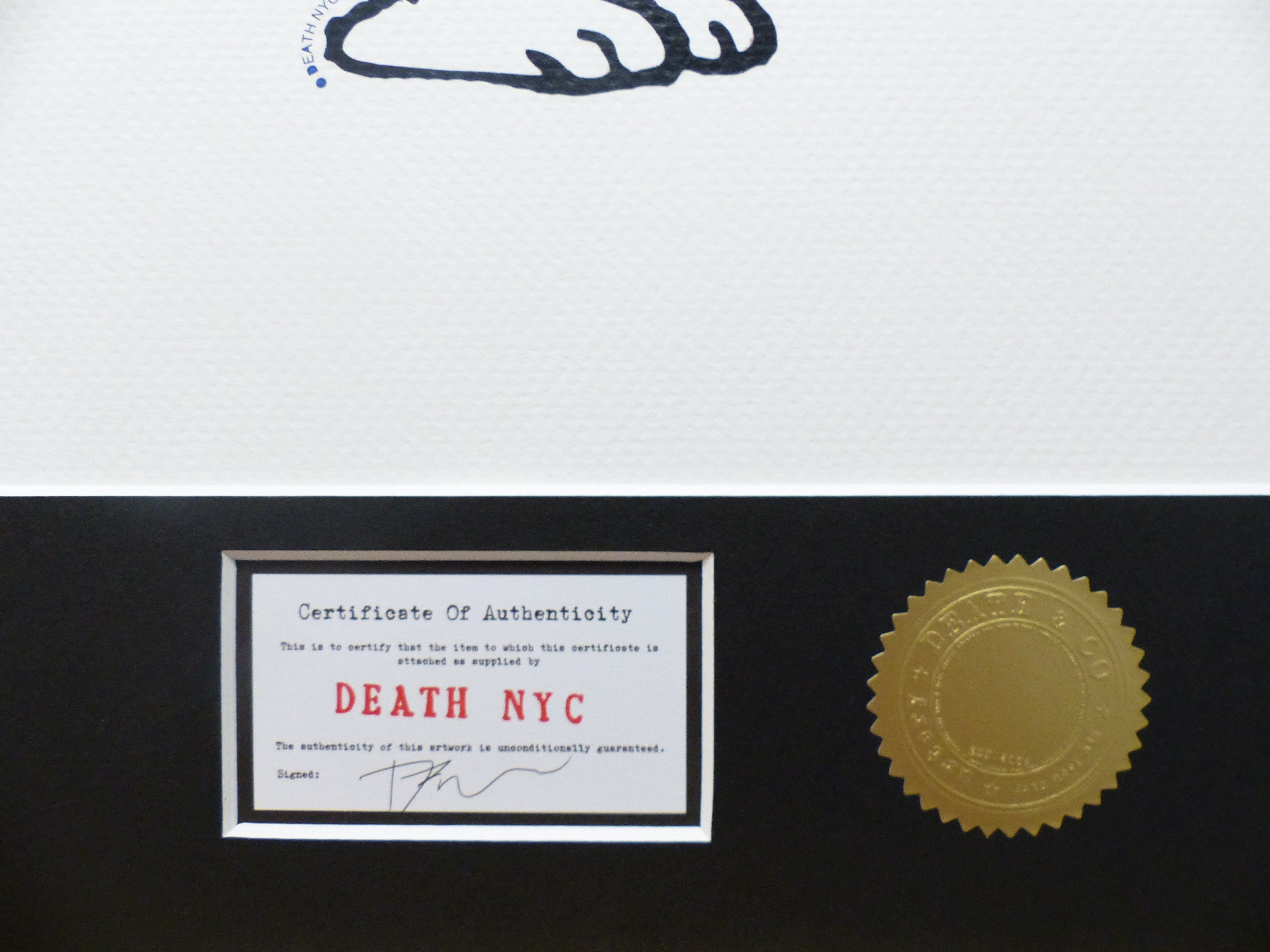 DEATH NYC fertig gerahmt Lithografie ltd. edit. of "120" C.O.A. "Snoopy  as Don Juan"