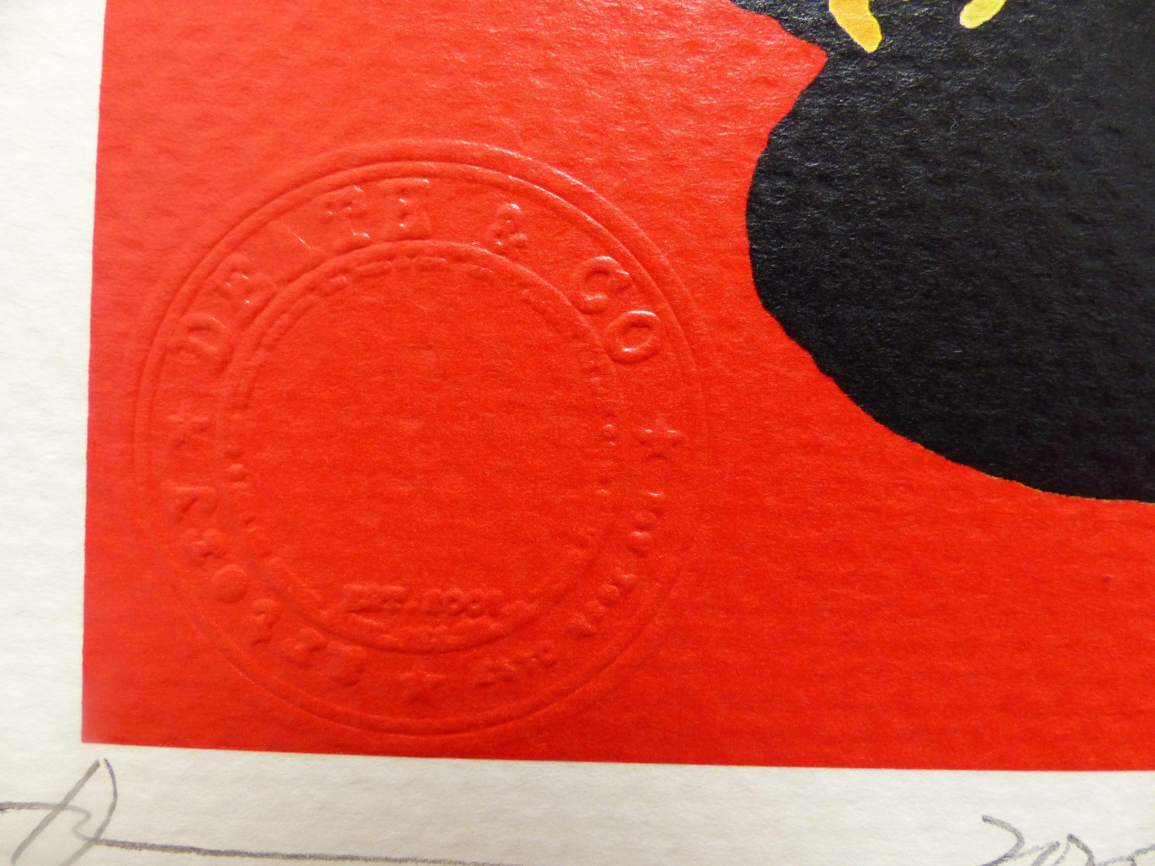 DEATH NYC "fertig gerahmt" Lithografie ltd. edition C.O.A. "Snoopy Woodstock Saxophone" Red