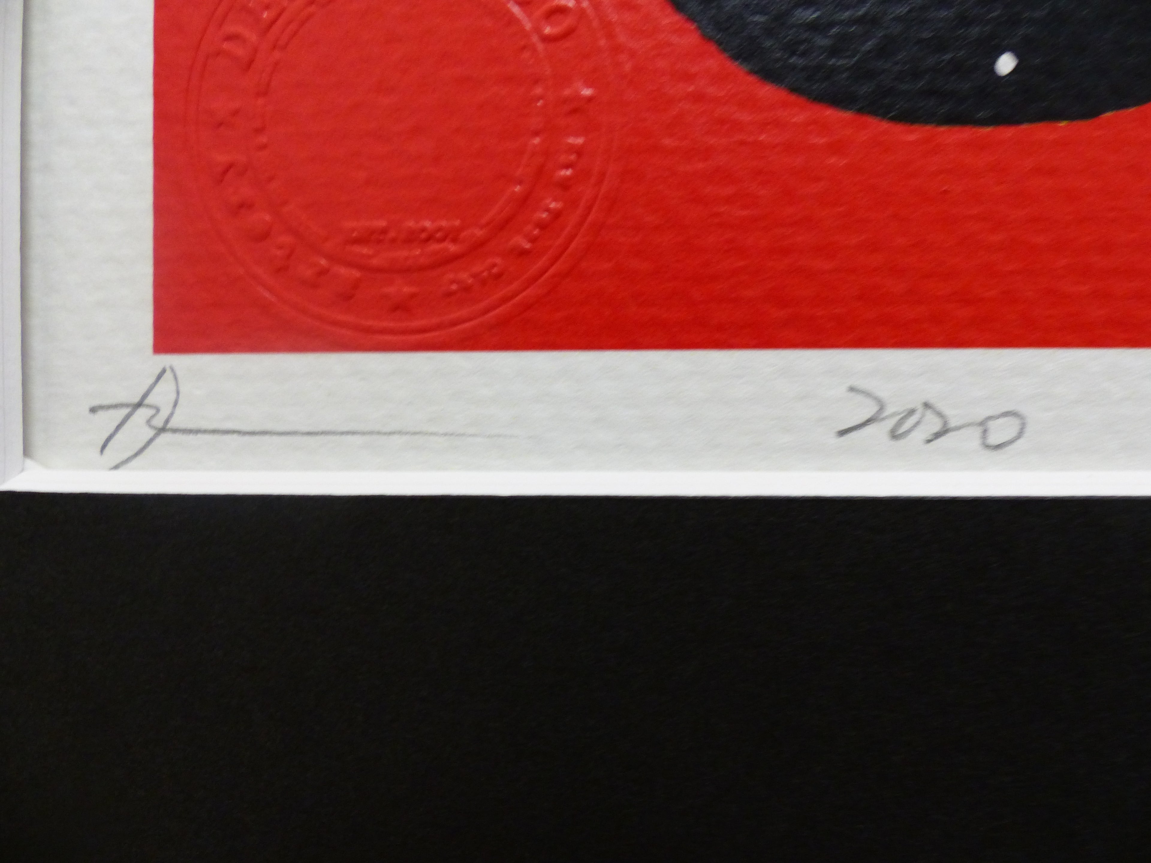 DEATH NYC "fertig gerahmt" Lithografie ltd. edition C.O.A. "Snoopy Woodstock Saxophone" Red