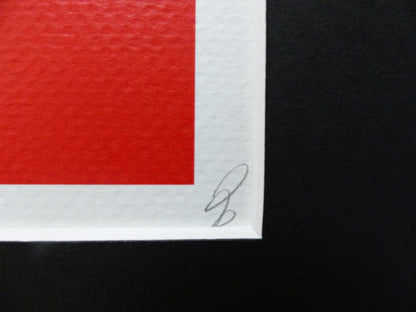 DEATH NYC "fertig gerahmt" Lithografie ltd. edition C.O.A. "Snoopy Woodstock Saxophone" Red