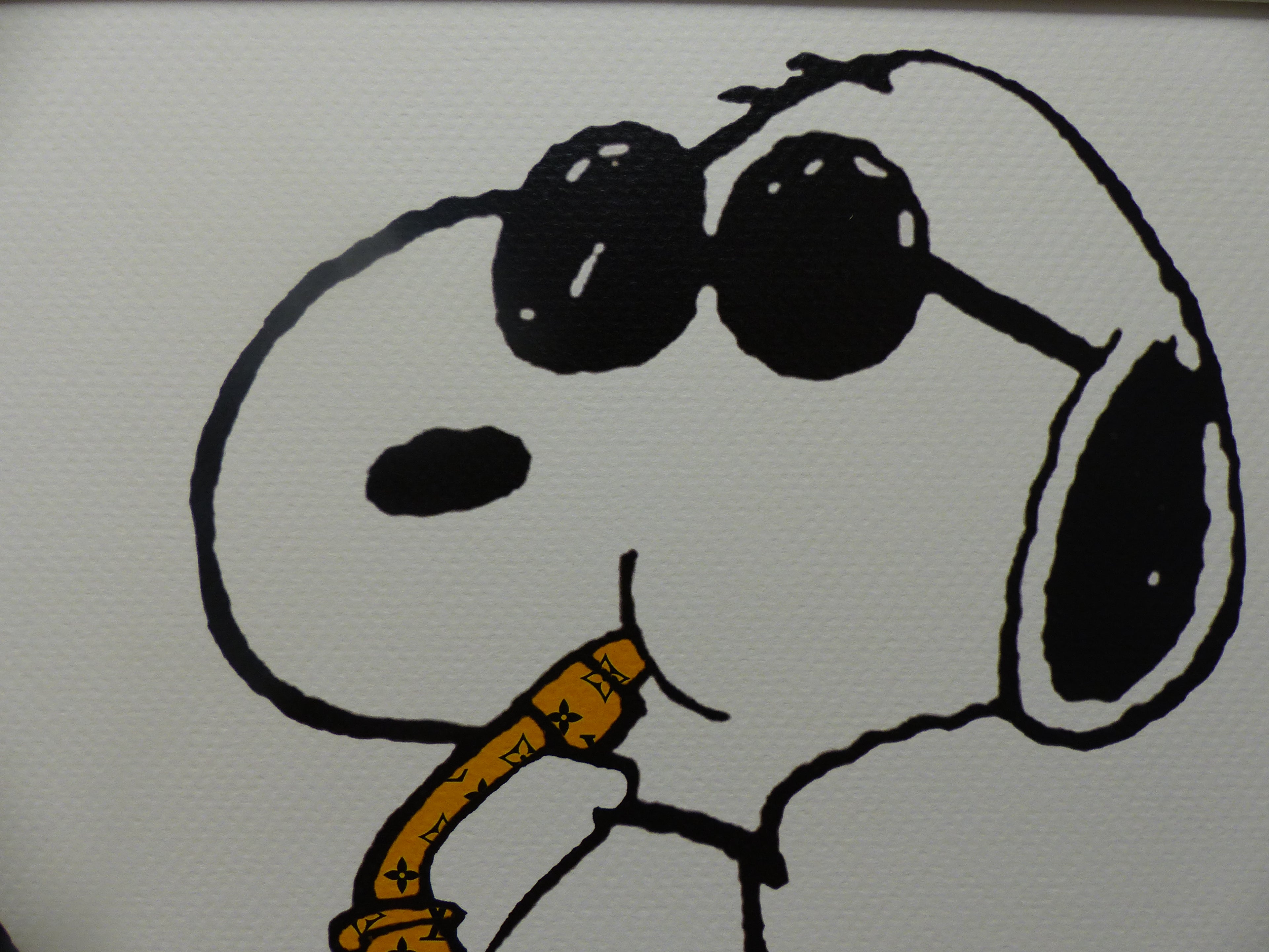 DEATH NYC "fertig gerahmt" Lithografie ltd. edition C.O.A. "Snoopy Woodstock Saxophone"