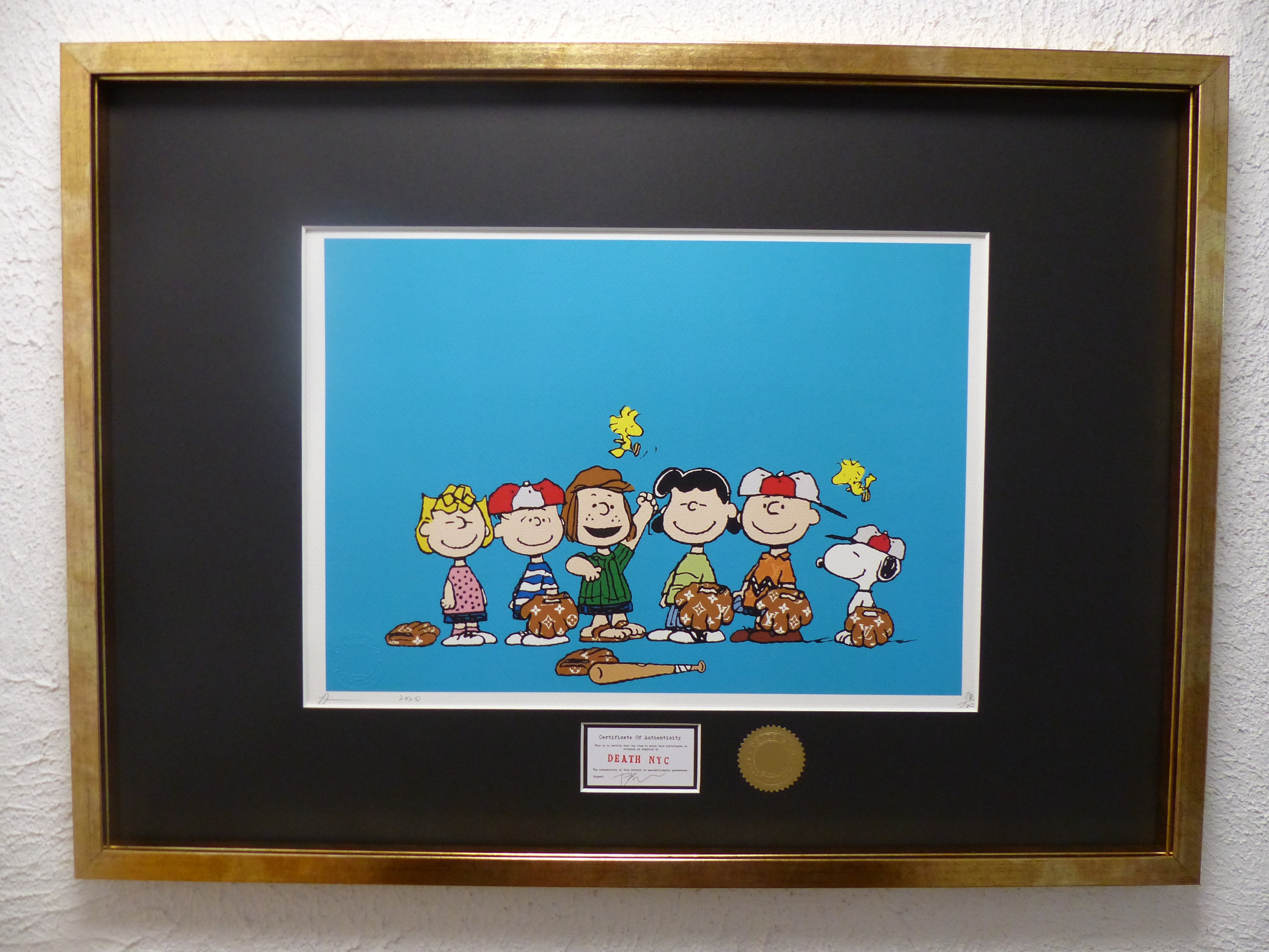 DEATH NYC "GERAHMT" Lithografie ltd. edition of 100 C.O.A. "Snoopy and friends"