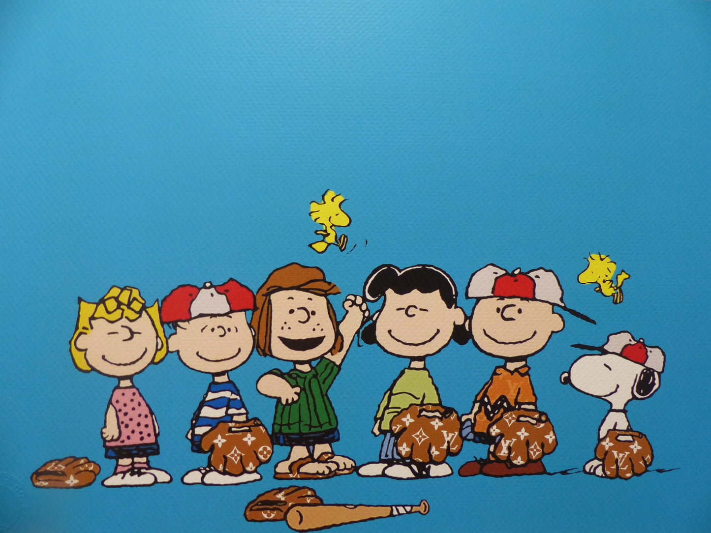DEATH NYC "GERAHMT" Lithografie ltd. edition of 100 C.O.A. "Snoopy and friends"