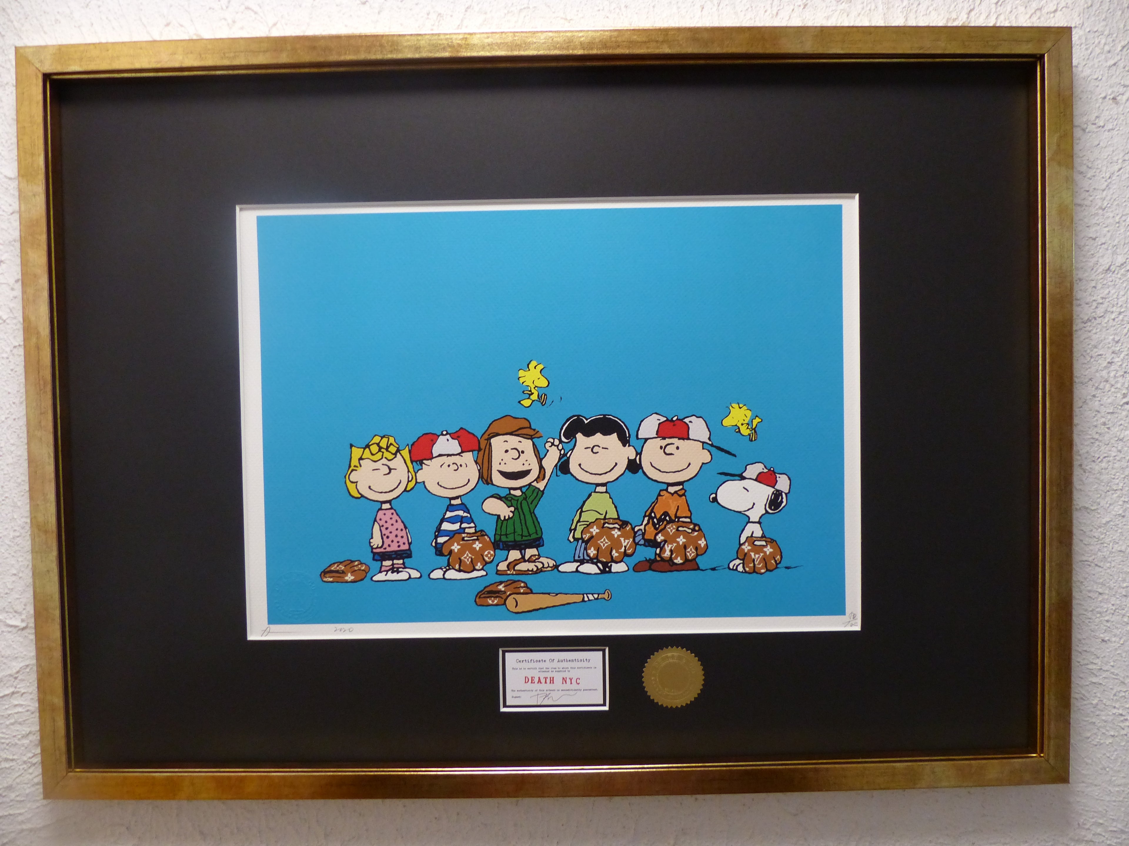 DEATH NYC "GERAHMT" Lithografie ltd. edition of 100 C.O.A. "Snoopy and friends"
