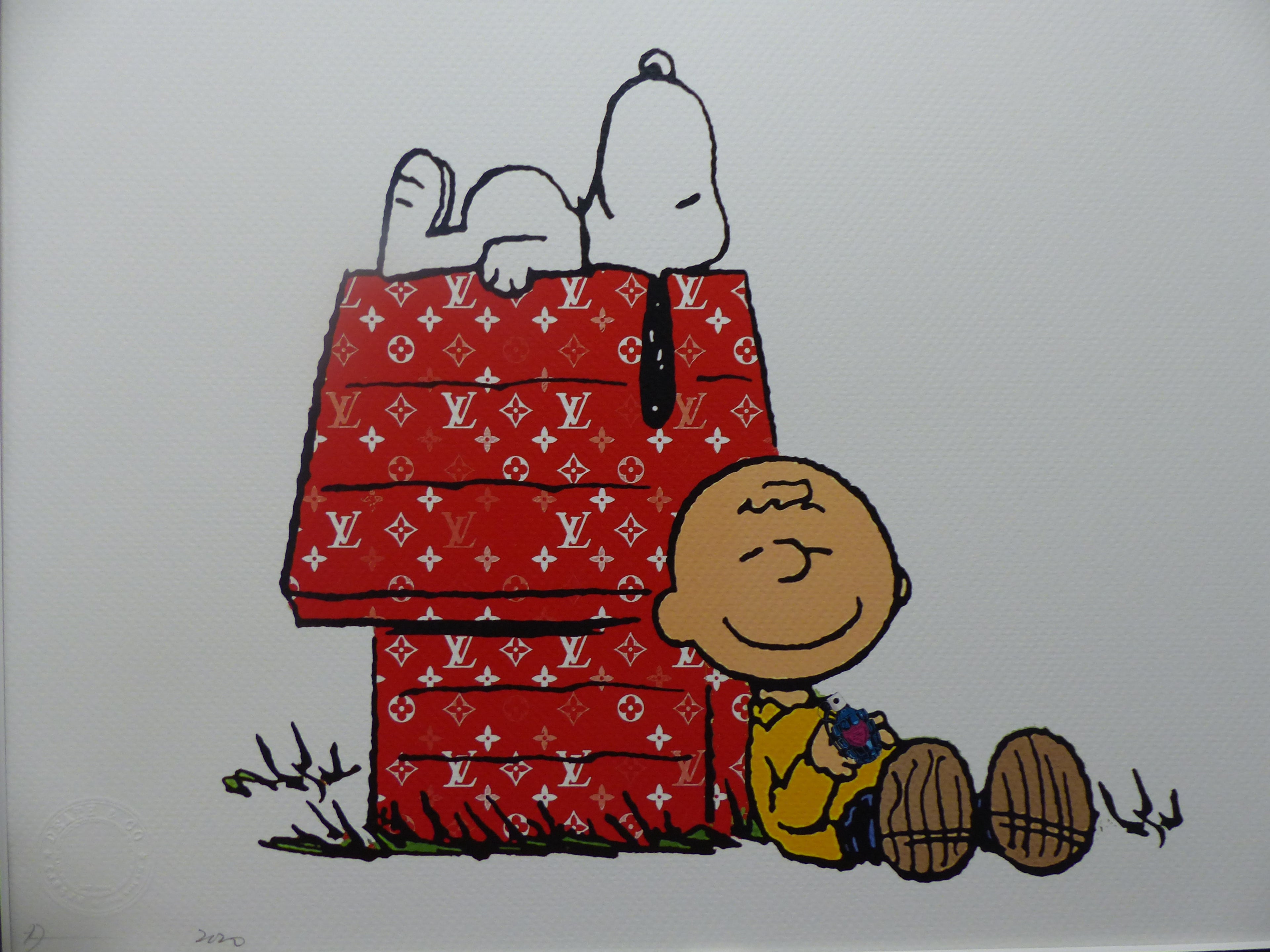 DEATH NYC "GERAHMT" Lithografie ltd. edition C.O.A. "Snoopy and Charly grenade"