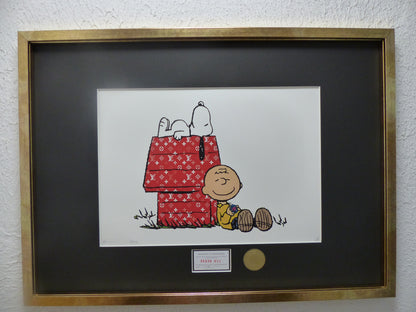 DEATH NYC "GERAHMT" Lithografie ltd. edition C.O.A. "Snoopy and Charly grenade"