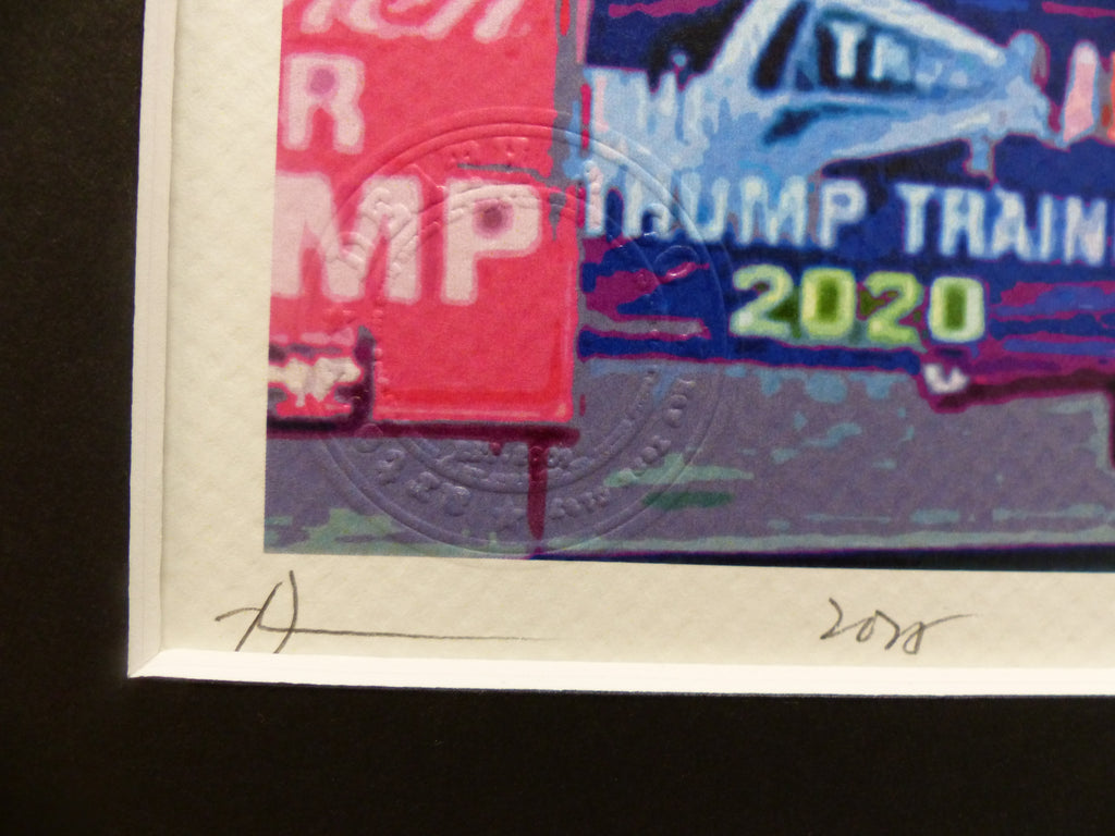 DEATH NYC "GERAHMT" Lithografie ltd.Edit. of 100 "Snoopy Trump" 3D Siegel COA
