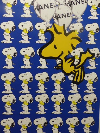 DEATH NYC "GERAHMT" Lithografie ltd.Edit. of 100 "Snoopy and Woodstock" 3D Siegel COA