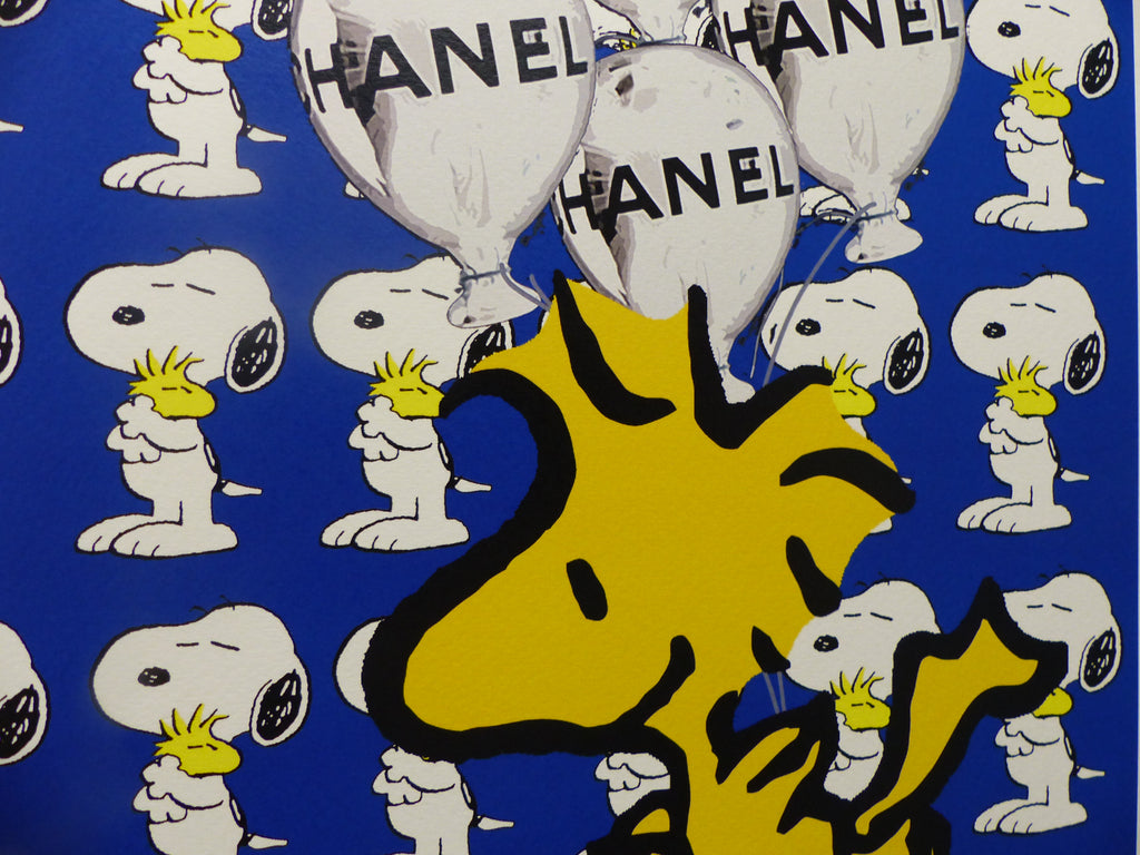 DEATH NYC "GERAHMT" Lithografie ltd.Edit. of 100 "Snoopy and Woodstock" 3D Siegel COA