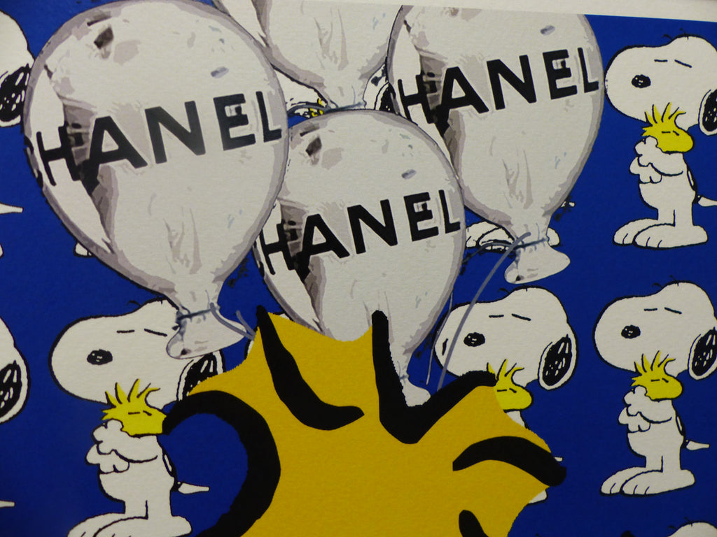 DEATH NYC "GERAHMT" Lithografie ltd.Edit. of 100 "Snoopy and Woodstock" 3D Siegel COA