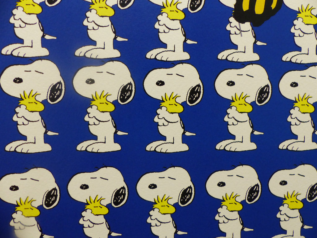 DEATH NYC "GERAHMT" Lithografie ltd.Edit. of 100 "Snoopy and Woodstock" 3D Siegel COA