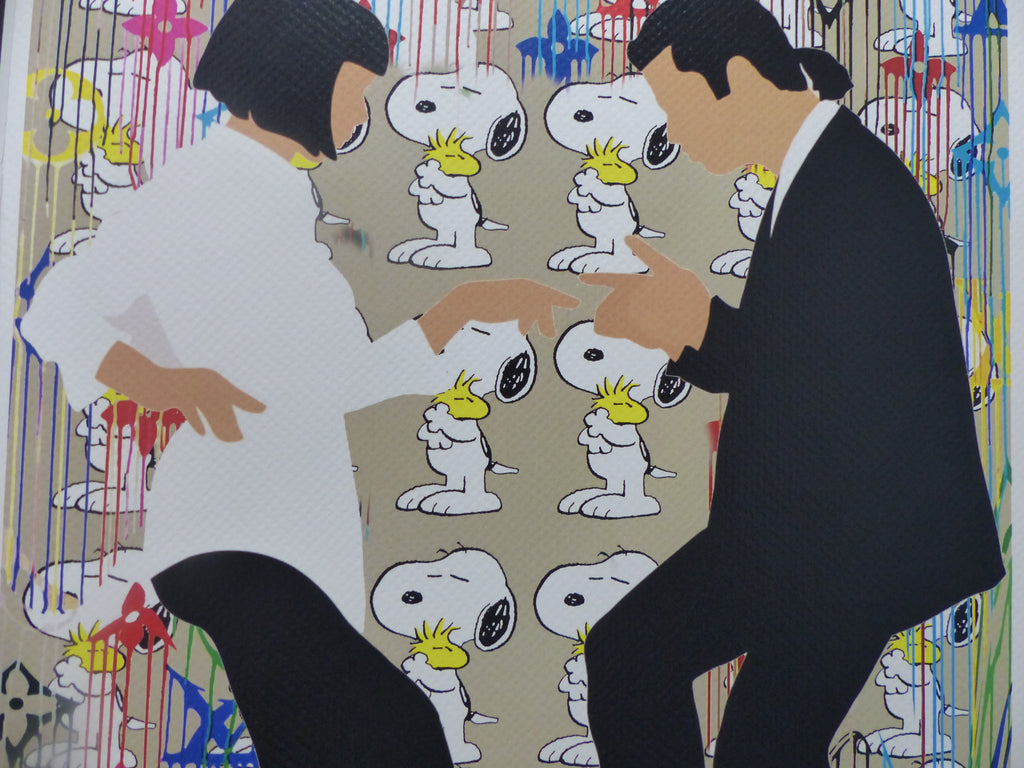 DEATH NYC "Pulp Fiction" Lithografie fertig gerahmt limited Edition of 120 "Pulp Fiction" 3D Siegel COA