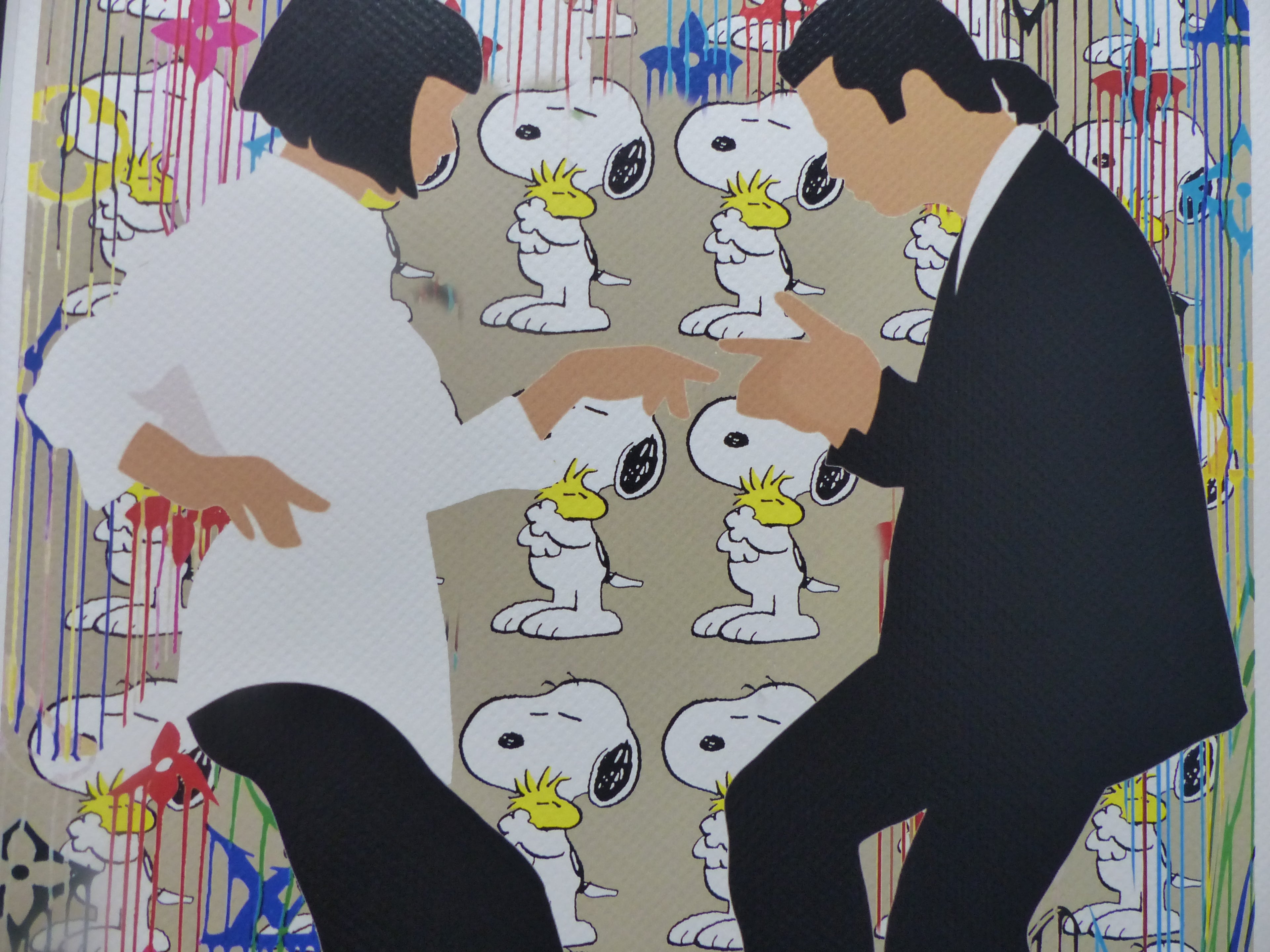 DEATH NYC "Pulp Fiction" Lithografie fertig gerahmt limited Edition of 120 "Pulp Fiction" 3D Siegel COA