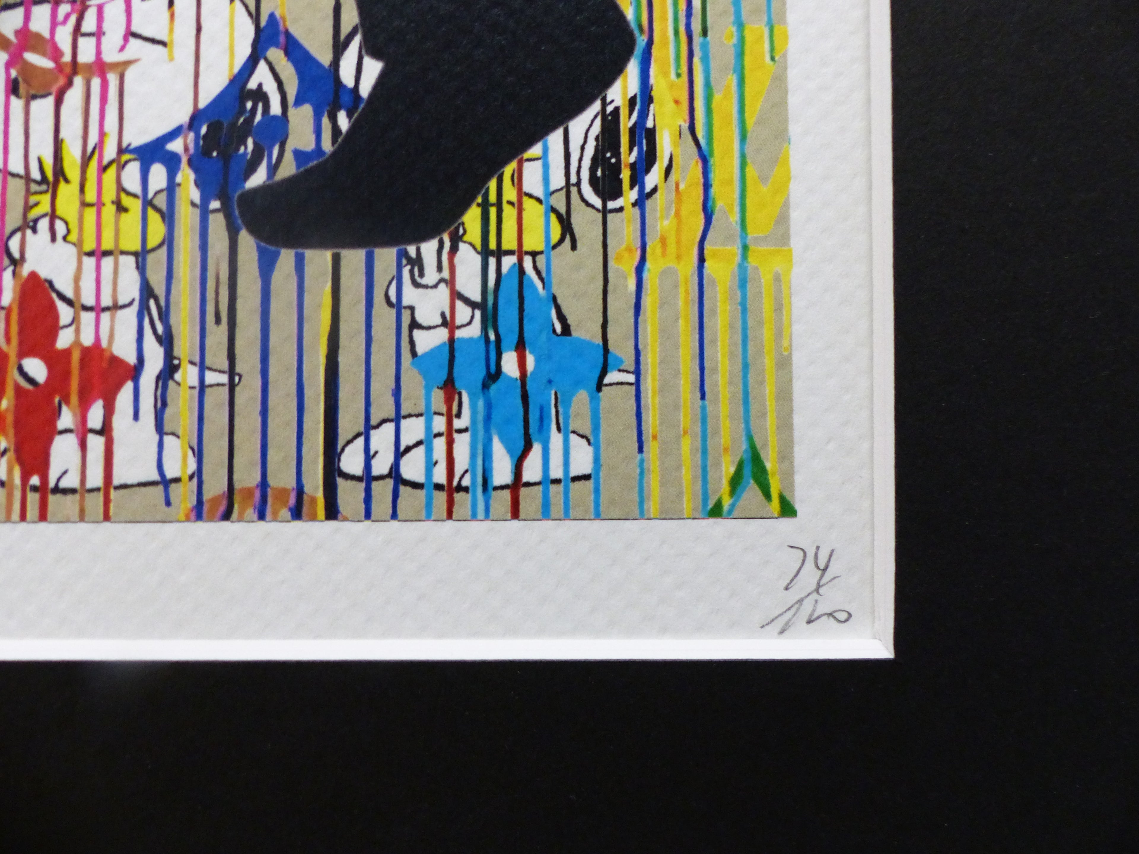 DEATH NYC "Pulp Fiction" Lithografie fertig gerahmt limited Edition of 120 "Pulp Fiction" 3D Siegel COA