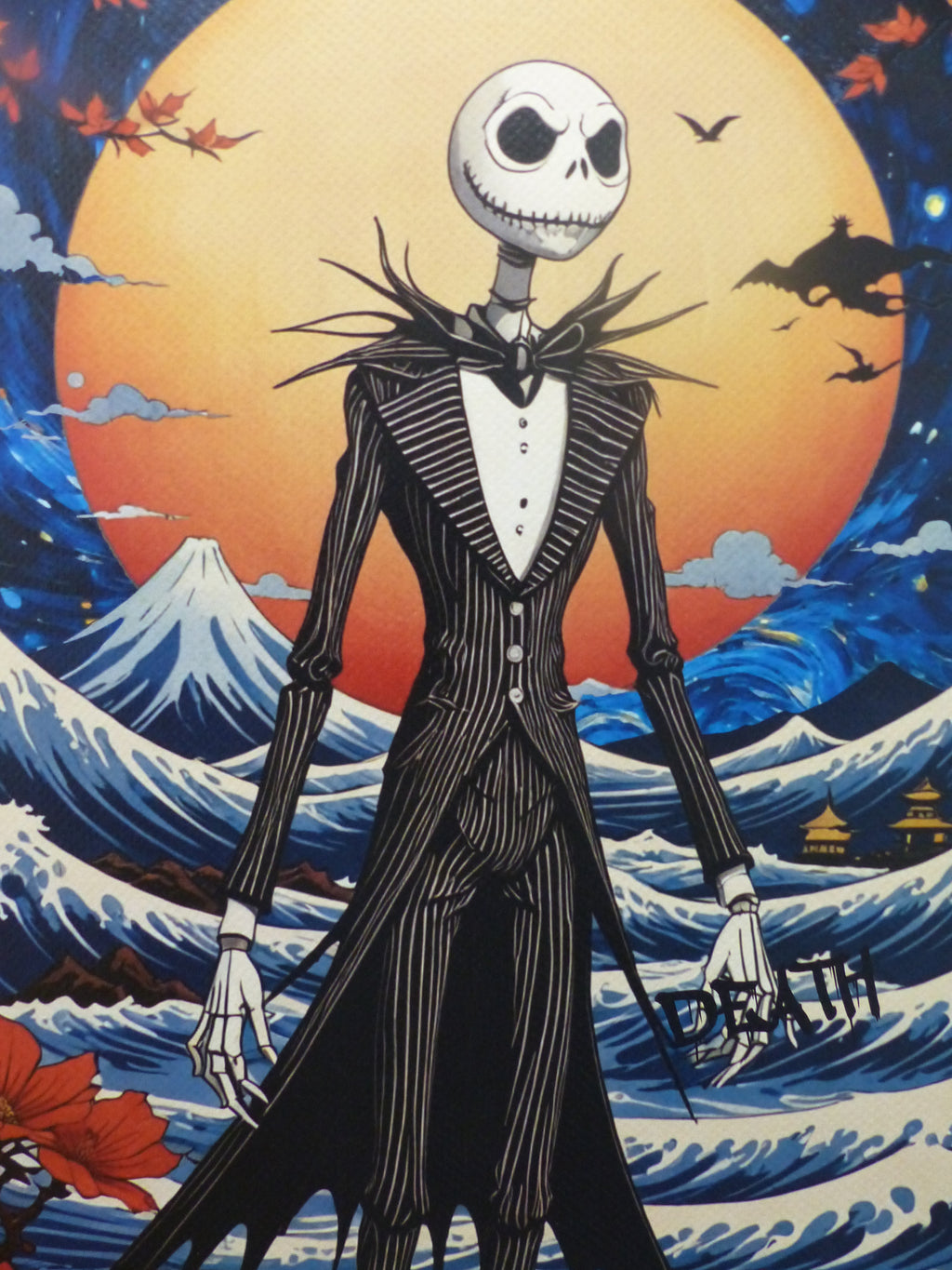 DEATH NYC "GERAHMT" Lithografie ltd.Edit. of 100 "Tim Burton" 3D Siegel COA