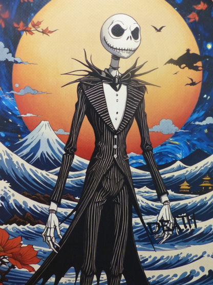 DEATH NYC "GERAHMT" Lithografie ltd.Edit. of 100 "Tim Burton" 3D Siegel COA