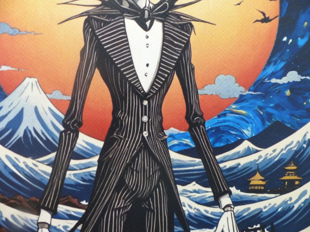 DEATH NYC "GERAHMT" Lithografie ltd.Edit. of 100 "Tim Burton" 3D Siegel COA