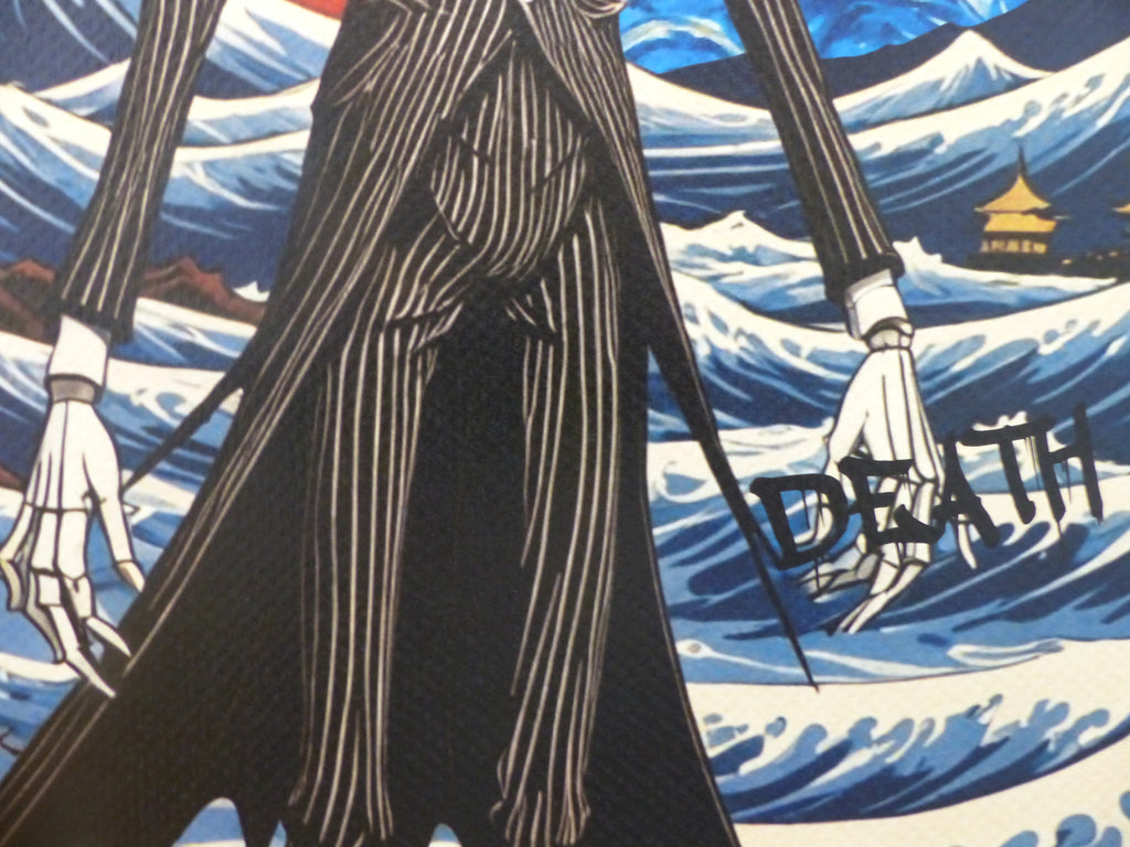 DEATH NYC "GERAHMT" Lithografie ltd.Edit. of 100 "Tim Burton" 3D Siegel COA