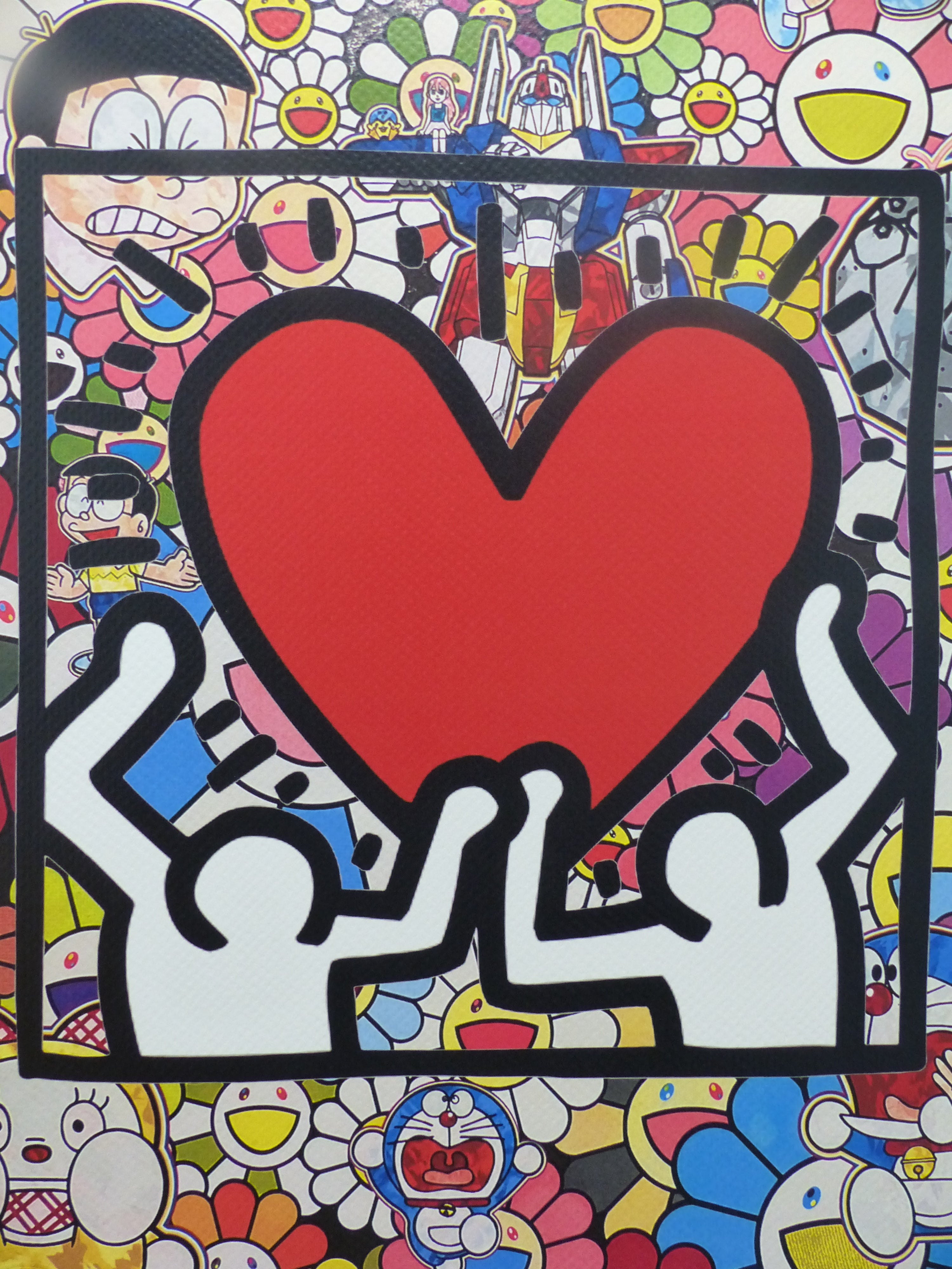 DEATH NYC "GERAHMT" Lithografie ltd.Edit. of 120 "Keith Haring" 3D Siegel COA