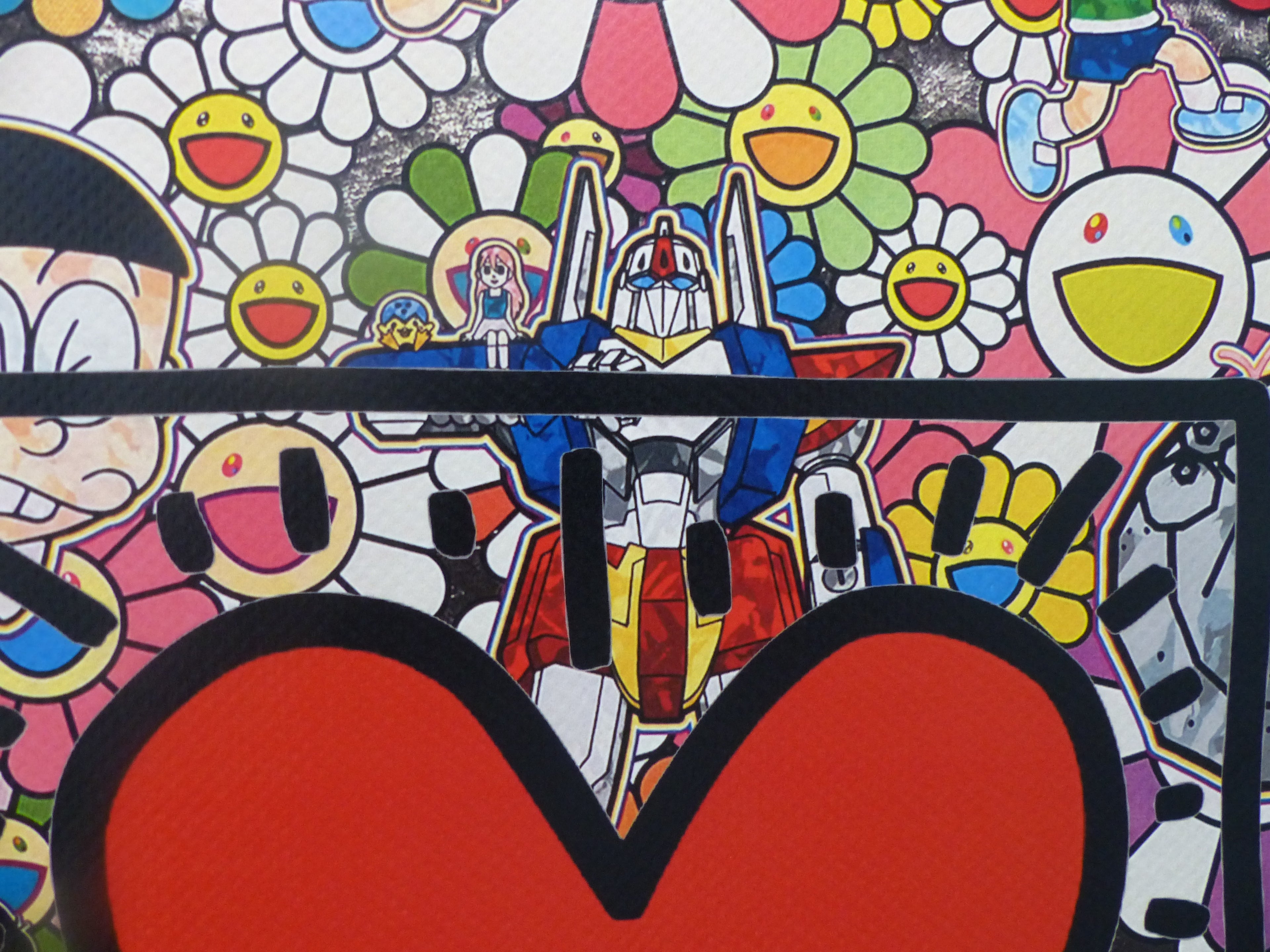DEATH NYC "GERAHMT" Lithografie ltd.Edit. of 120 "Keith Haring" 3D Siegel COA