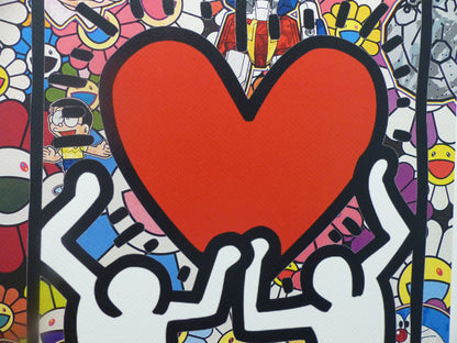 DEATH NYC "GERAHMT" Lithografie ltd.Edit. of 120 "Keith Haring" 3D Siegel COA